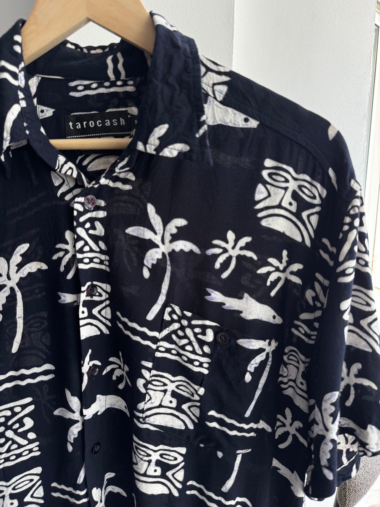 🏄‍♂️ Cămașă Imprimată Vintage Navy - Made in Australia – L Bărbați