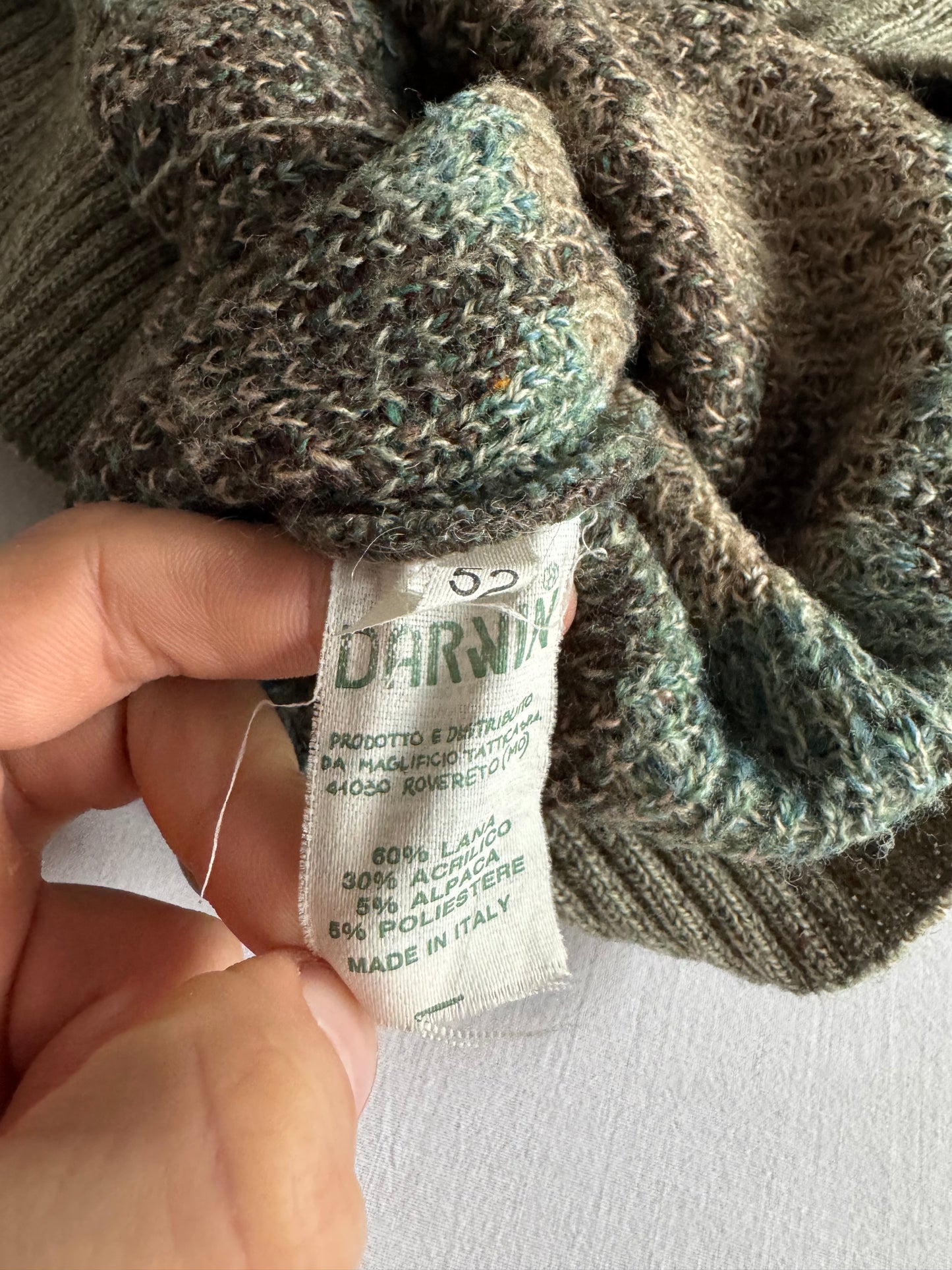 🧶 Cardigan Vintage Bărbați cu Model Argyle și Mâneci cu model Etnic – XL