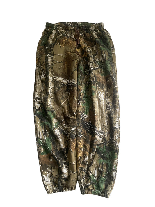 Pantaloni de trening camo, mărimea M, talie elastică și ajustabilă 🩳