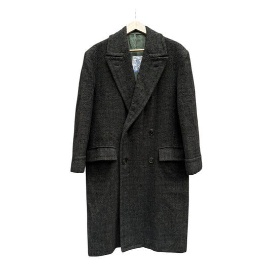 🌳 Palton Vintage Bărbați Verde Închis Double Breasted din Lână Pură – Marimea M