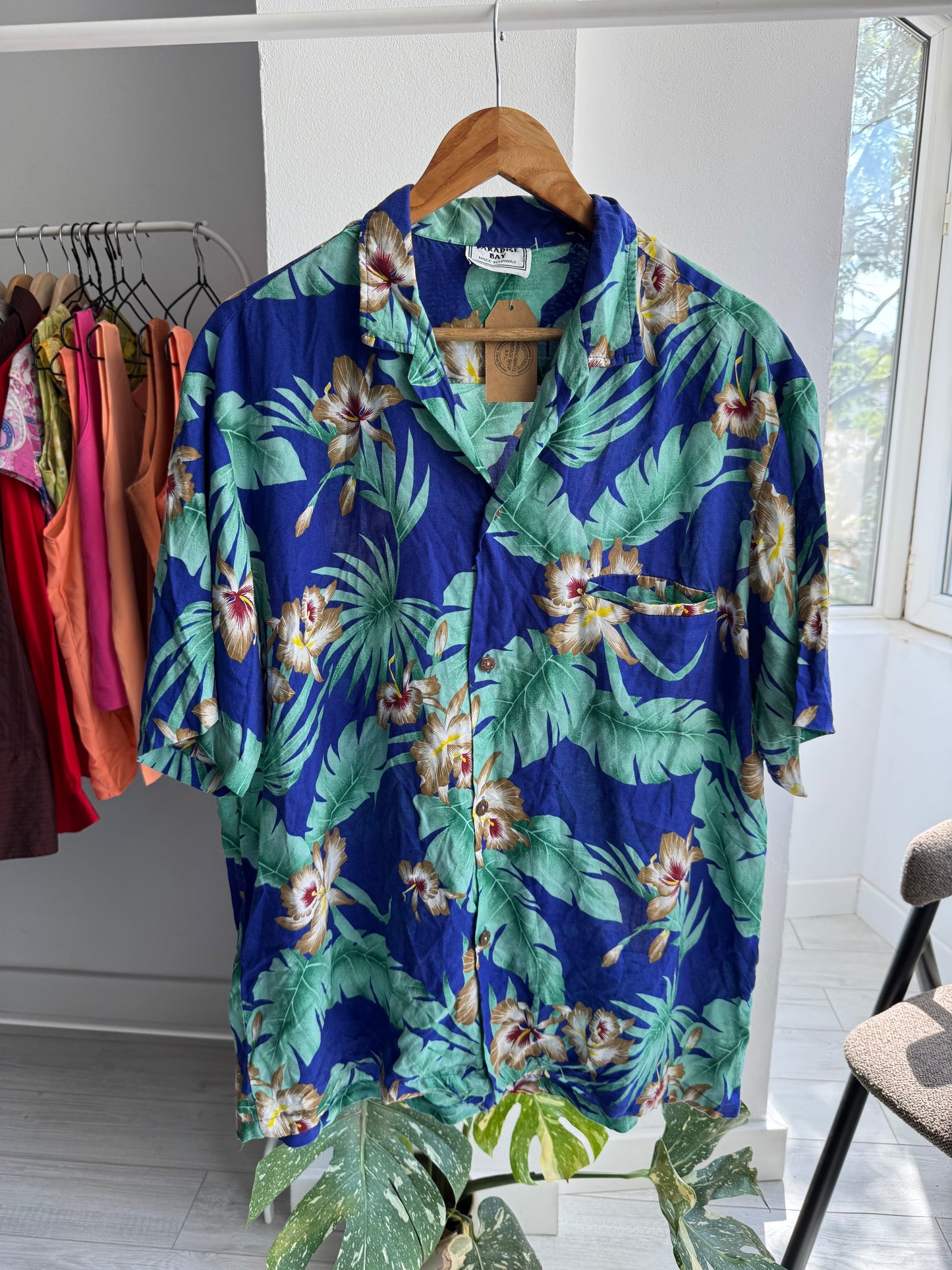 🌺 Cămașă Hawaiian Vintage Printed | 100% Rayon | Made in Hawaii – XL