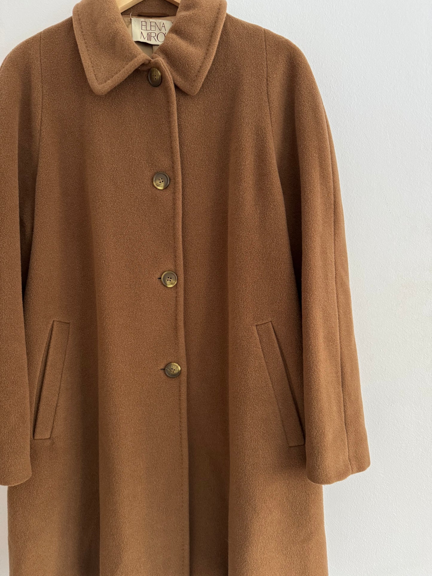 🐫 Palton Vintage Camel din Lână Virgină – EU 39 (M Damă)