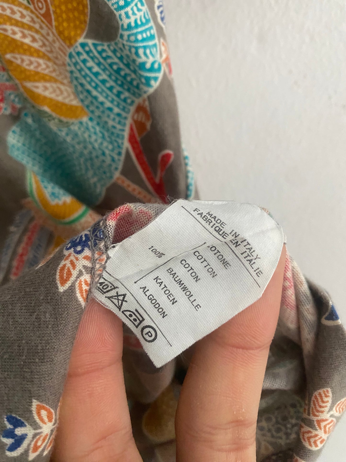 Polo Vintage Valentino Garavani cu Print Jungle – Mărime L, Made in Italy