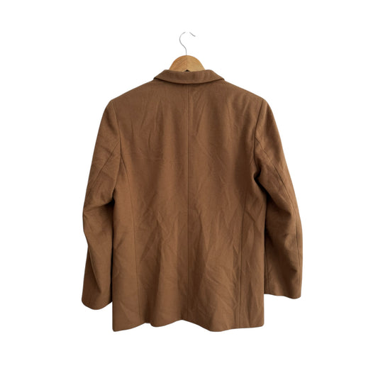 🐪 Sacou Vintage Camel din Lână Virgină & Cașmir – EU 38 (S/M Damă)