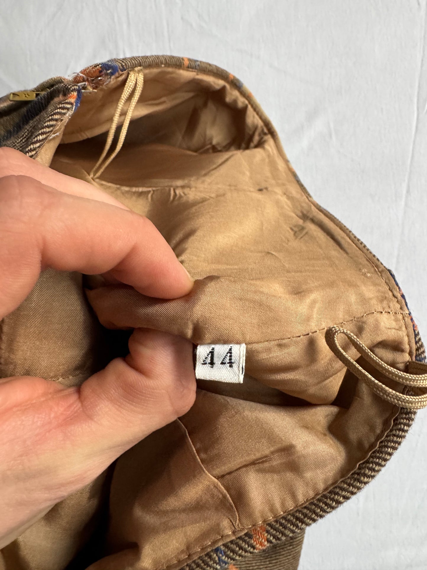 👩 Fustă Vintage din Lână în Carouri – M (IT 44)