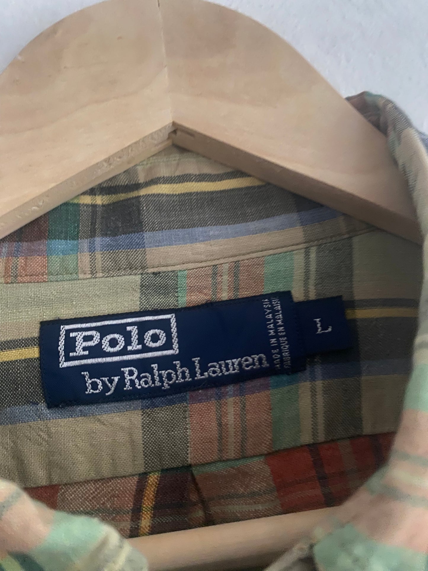Cămașă Vintage Polo by Ralph Lauren – Flanelă din Bumbac Gros, Fit Oversized, Mărime L