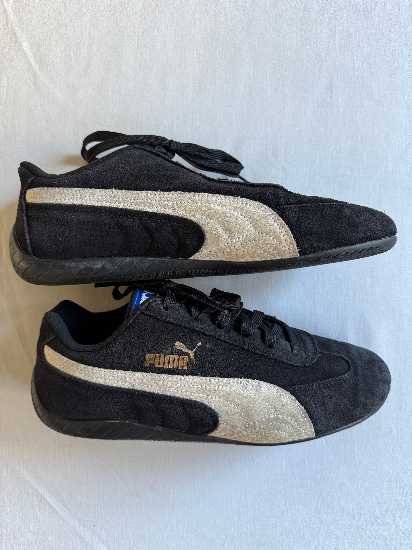Sneakers vintage Puma x Sparco Speedcat din piele întoarsă neagră – mărimea 42