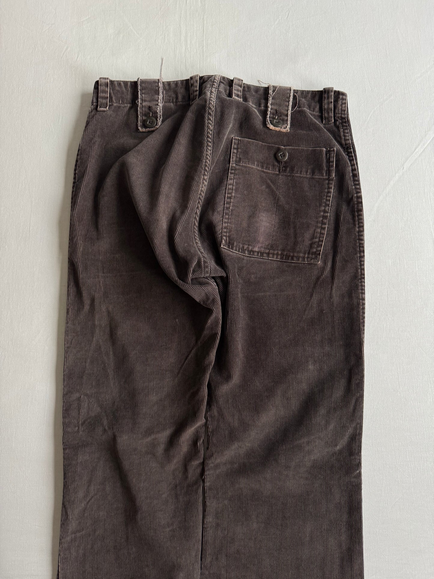 🪵 ⛽️ Pantaloni Y2K Damă Diesel Bootcut din Catifea Maro – US 29