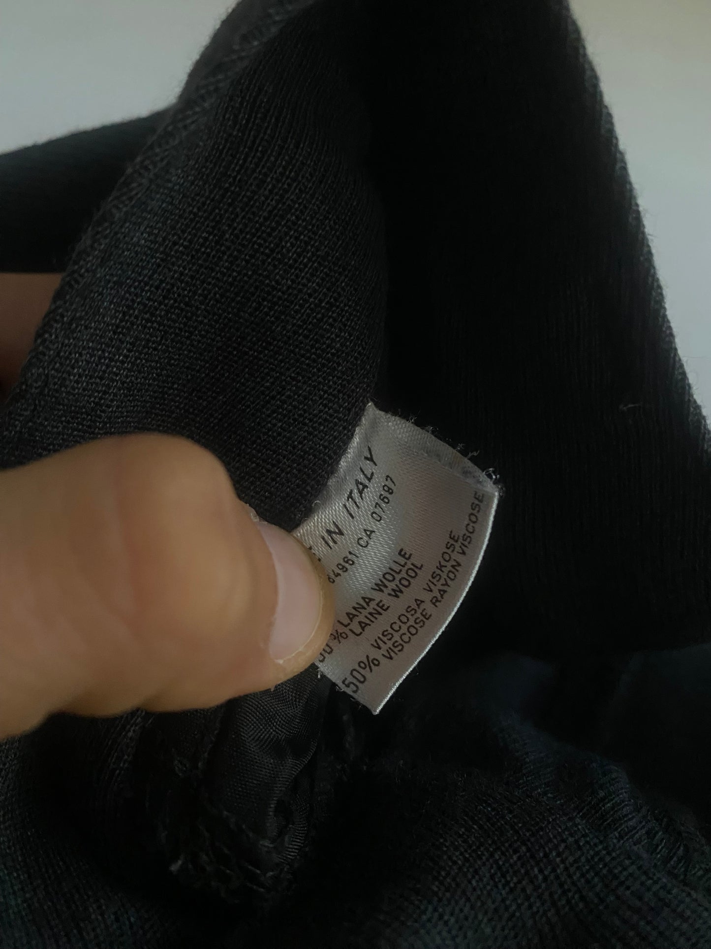 Pantaloni Vintage Benetton – Gri Închis – 50% Lână / 50% Vascoză – IT 44 (EU 40) – Made in Italy