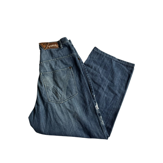 👖 Y2K Vokal Baggy Jeans Brodați - US 30