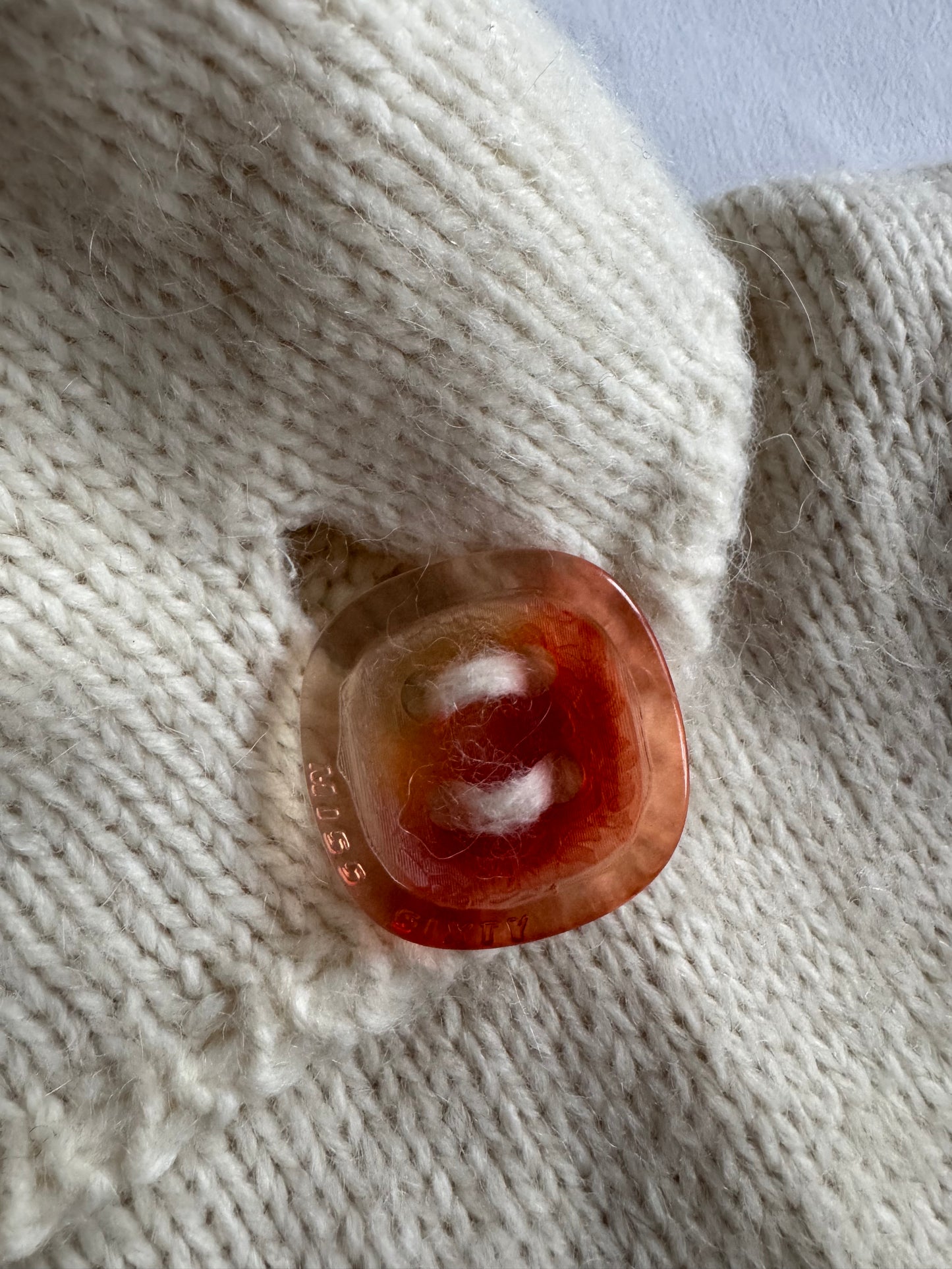 🤍 Top Tricotat Y2K Miss Sixty Alb cu Mâneci 3/4 – M Femei