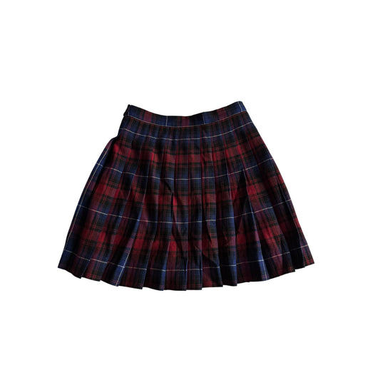 🏴󠁧󠁢󠁳󠁣󠁴󠁿 Fustă Vintage Plisată din Lână Scottish Tartan – aprox. M