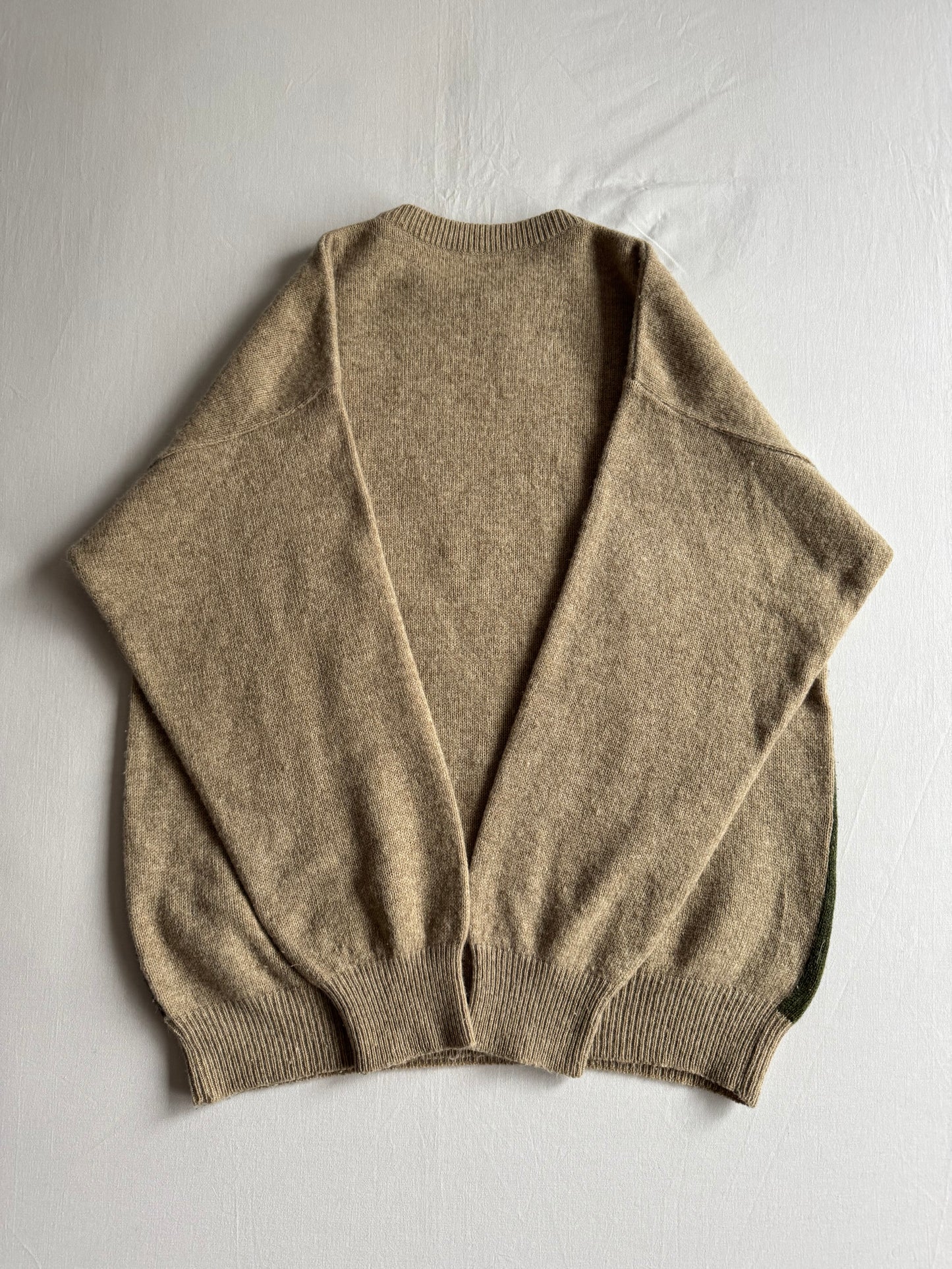 🐶 Pulover Vintage Bărbați din Lână și Angora cu Broderie Comics – M (48)