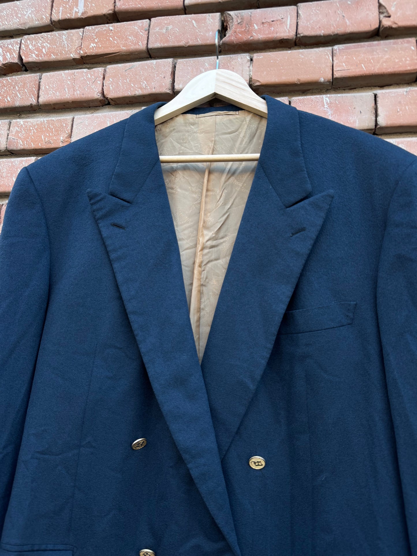 🎩 Blazer Vintage Brioni din Cașmir Light Navy – IT 60