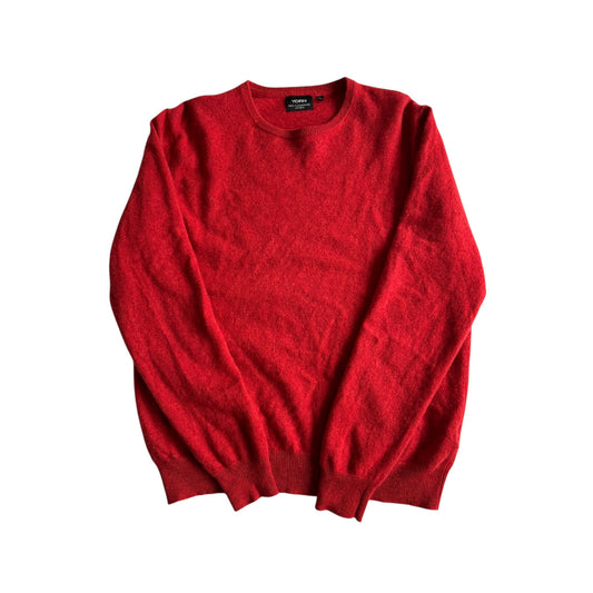 🍒 Pulover Bărbați din Cașmir Extrafin Roșu – L (52)