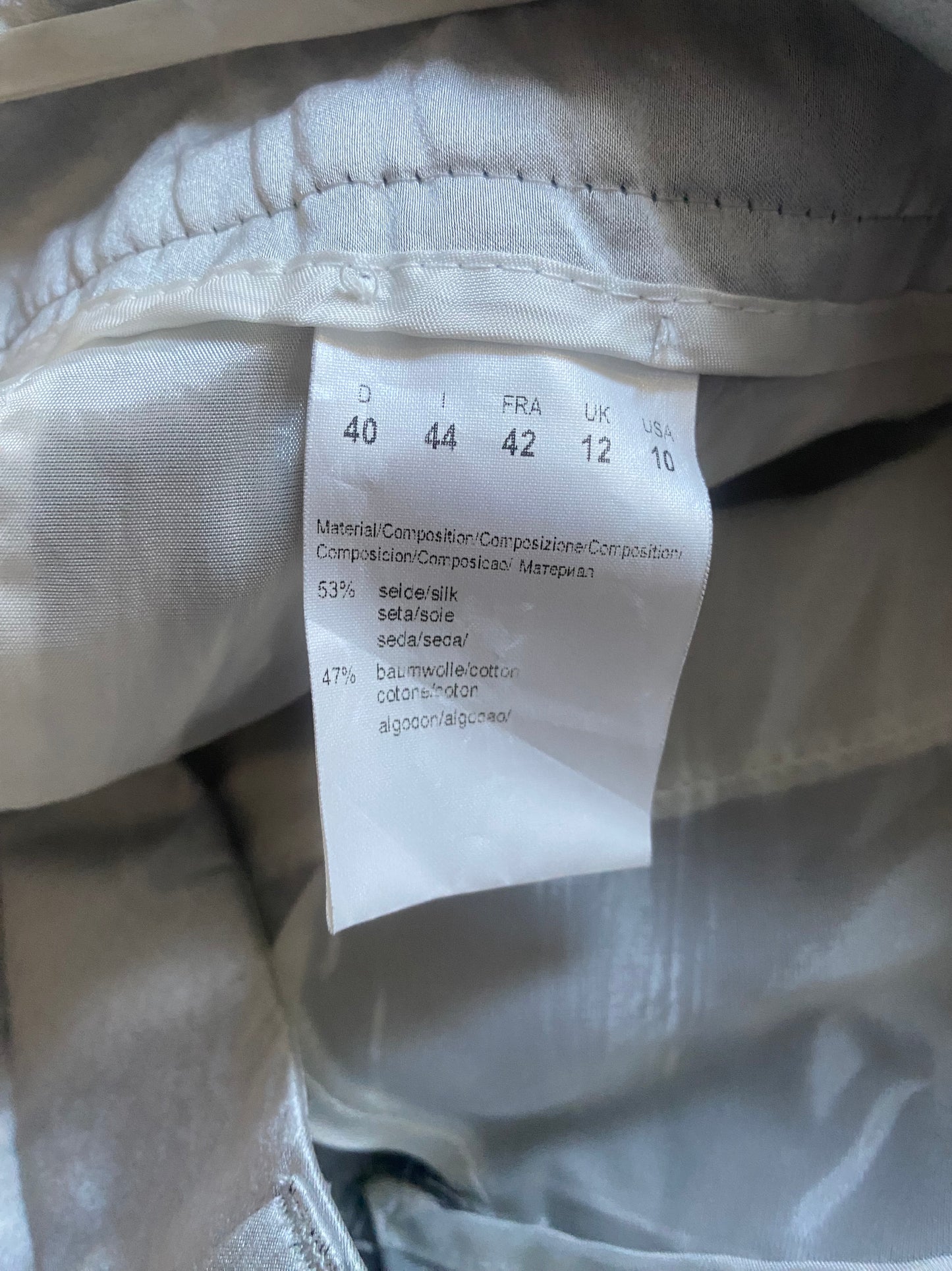 Pantaloni Hugo Boss – Argintii – Flared – Mărime EU 40 (Femei M-L)
