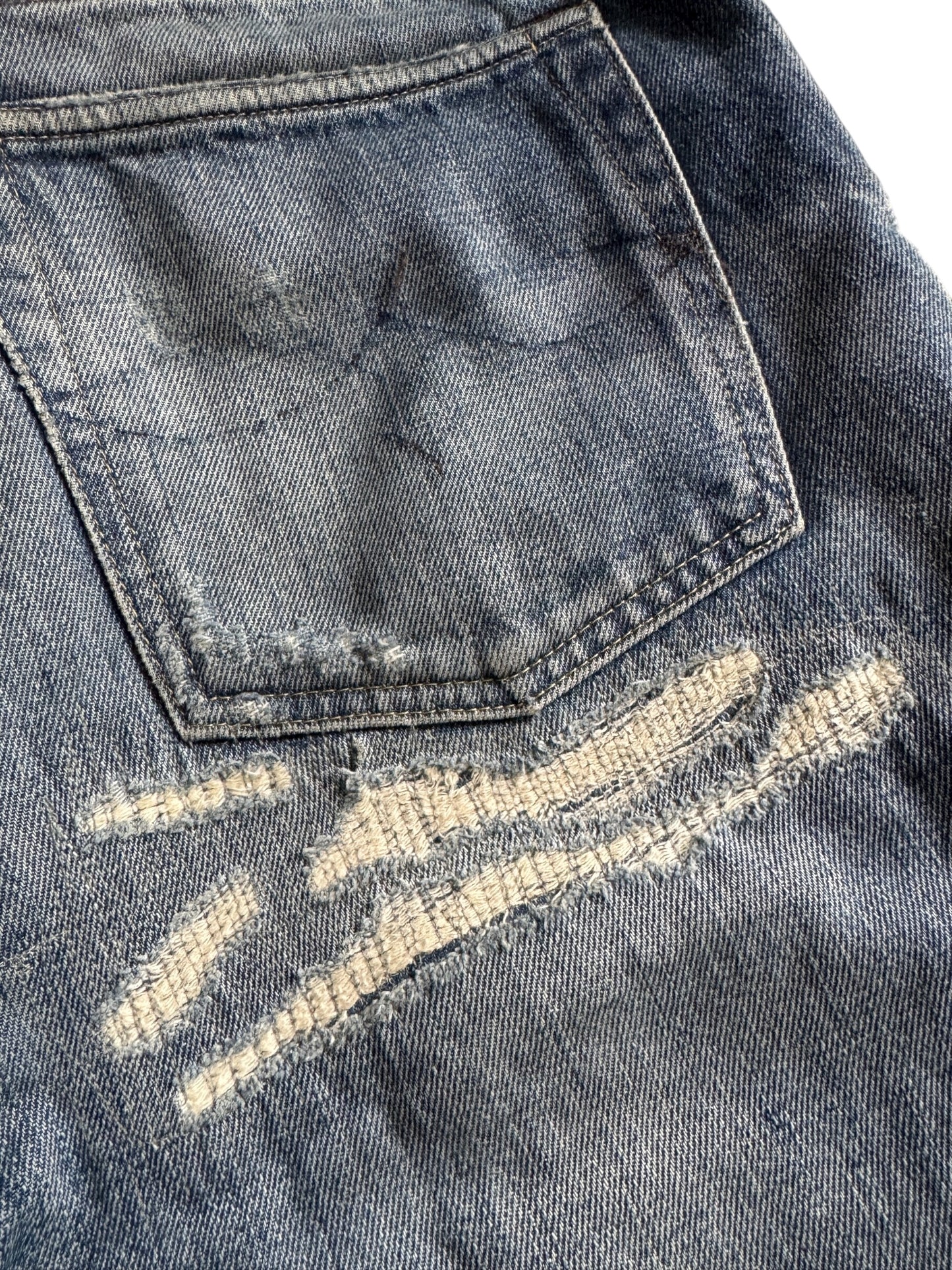 🪡 Ralph Lauren Double RL Slim Patchwork Jeans – W31 x L32 – Made in Mexico