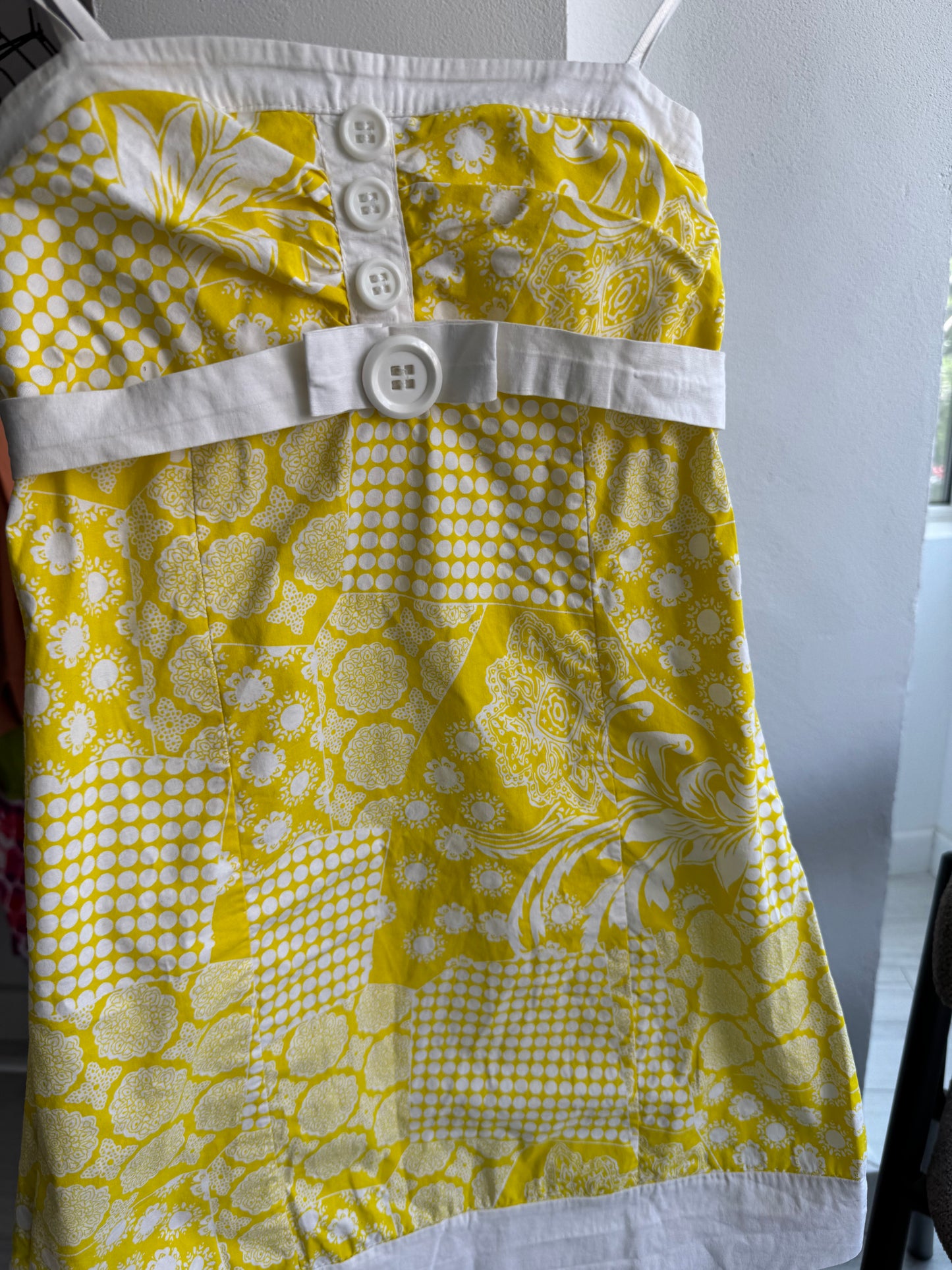 🍋 Top Imprimat Galben Y2K | Made in Italy – M Damă