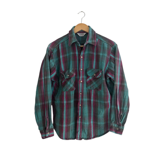 👕 Cămașă Flannel Five Brother anii ’70 – Made in USA – M Bărbați