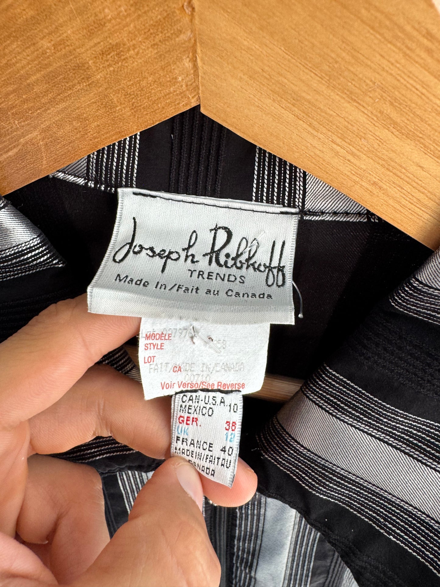 🪩 Jachetă Texturată Y2K Joseph Ribkoff | Made in Canada – M Damă