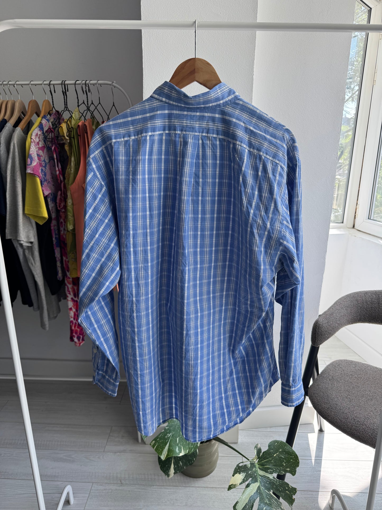 🐴 Cămașă Carouri Polo Ralph Lauren Vintage Relaxed Fit – L Bărbați