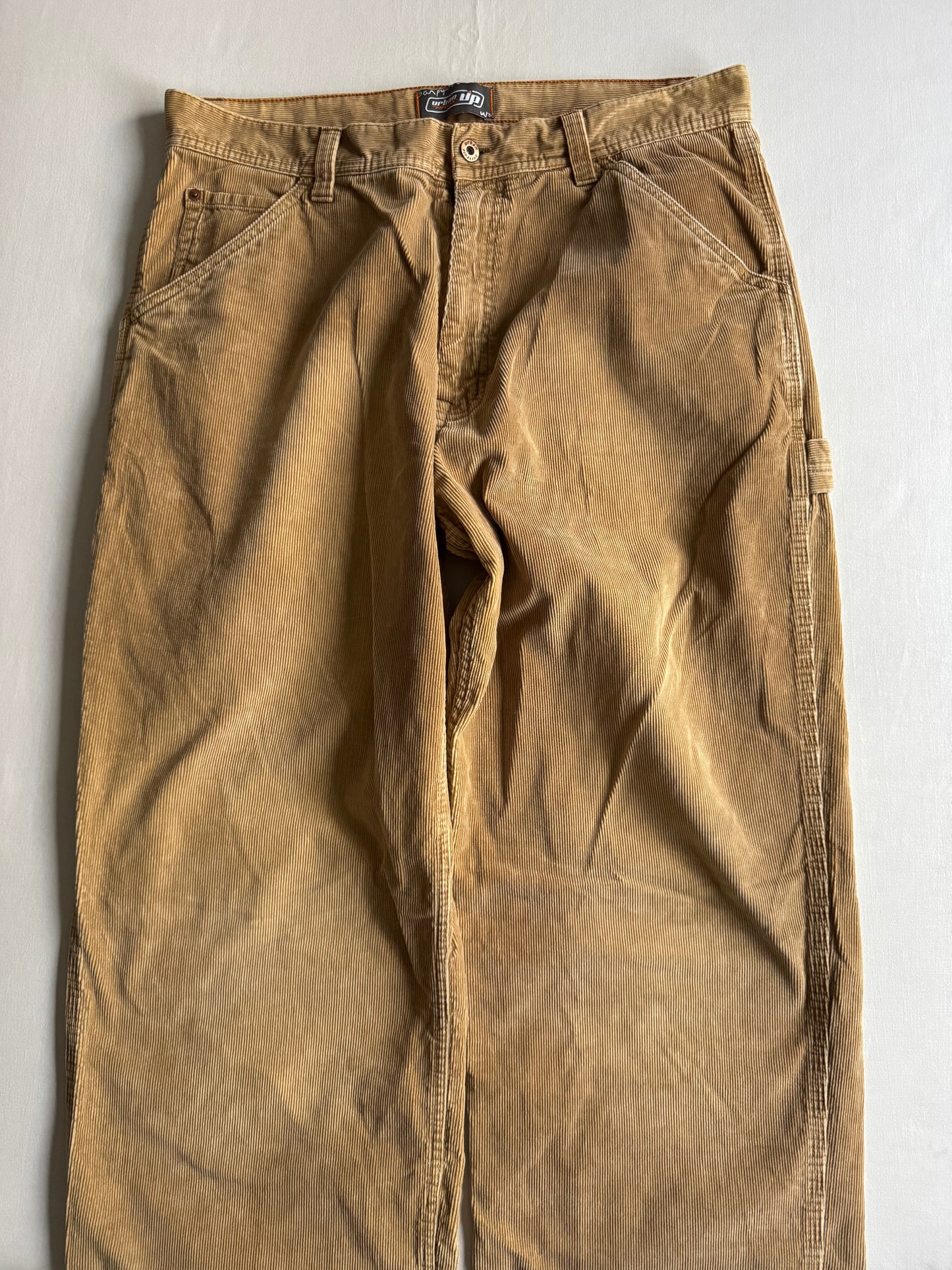 🔨 Y2K Urban Pipeline Pantaloni Baggy / Corduroy Brown (W36 x L32)