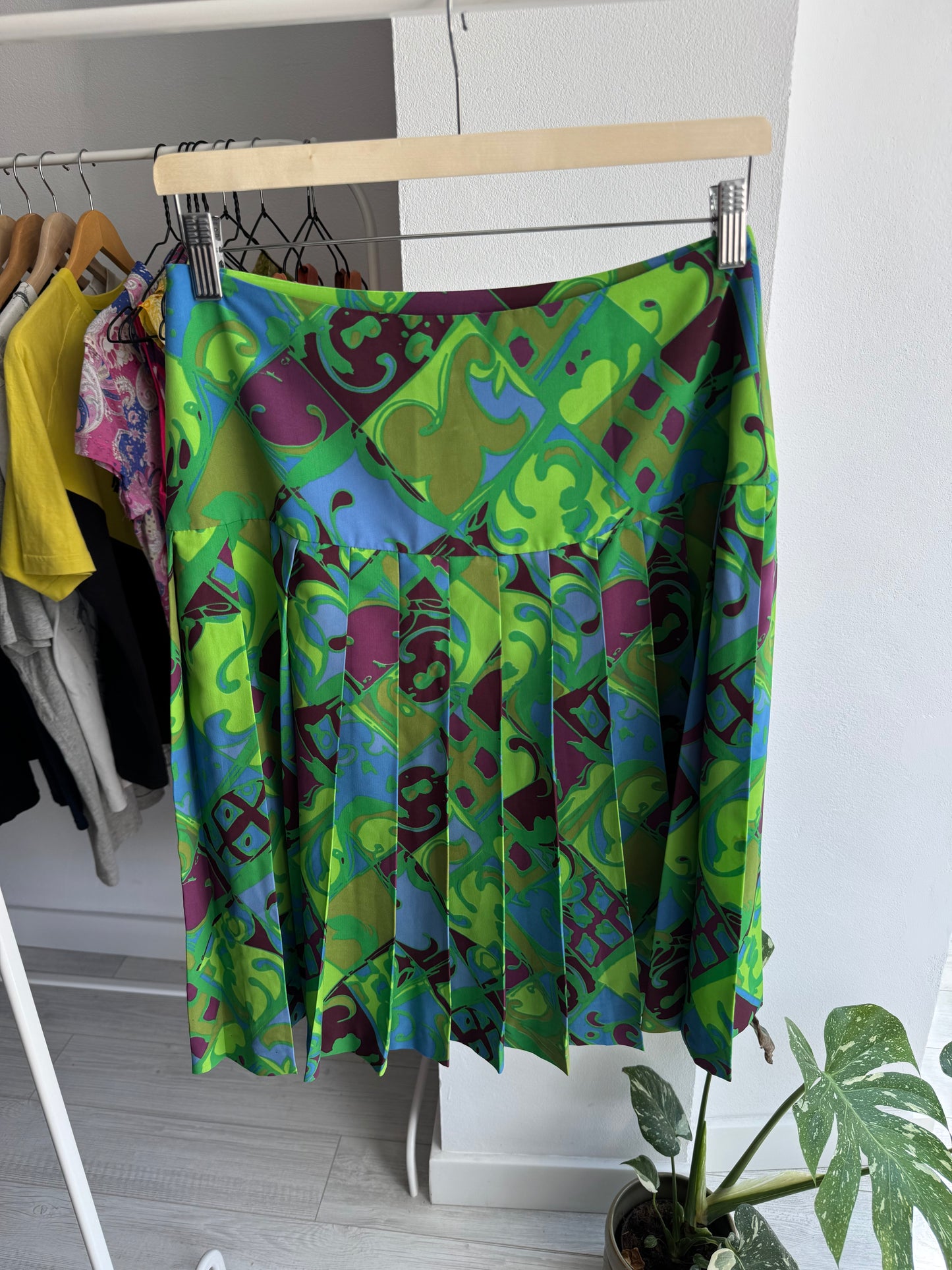 ☀️ Fustă Vintage cu Print – IT 46 Damă (L)