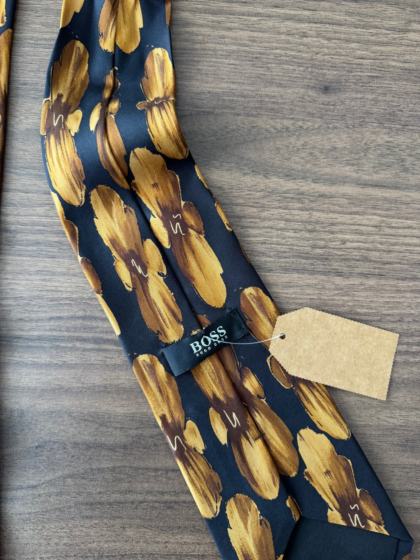 👔 Cravată Printed Hugo Boss Vintage | Mătase Naturală | Made in Italy
