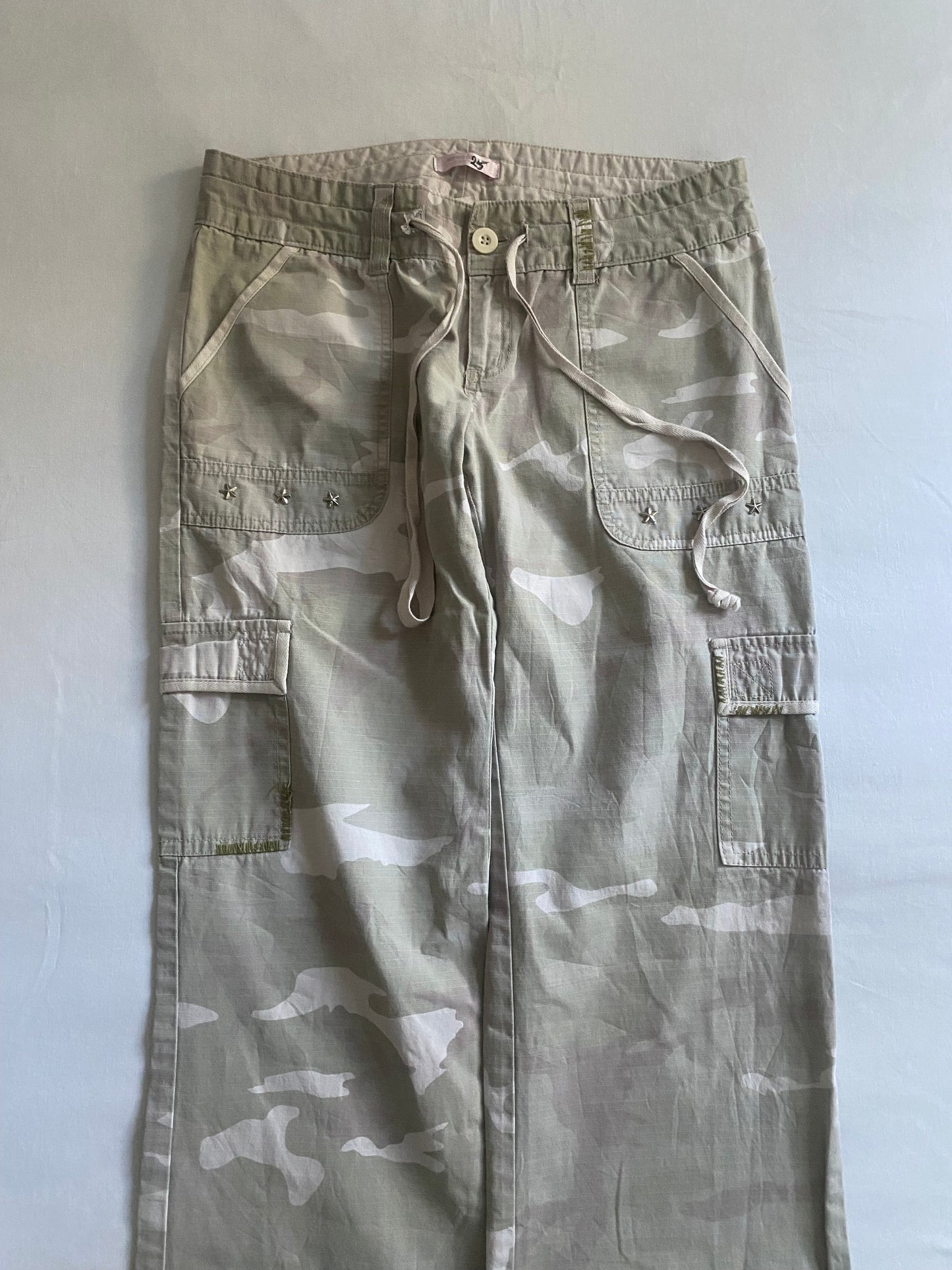 Pantaloni Cargo Y2K Evazați – Mărime US 9 – Talia Reglabilă