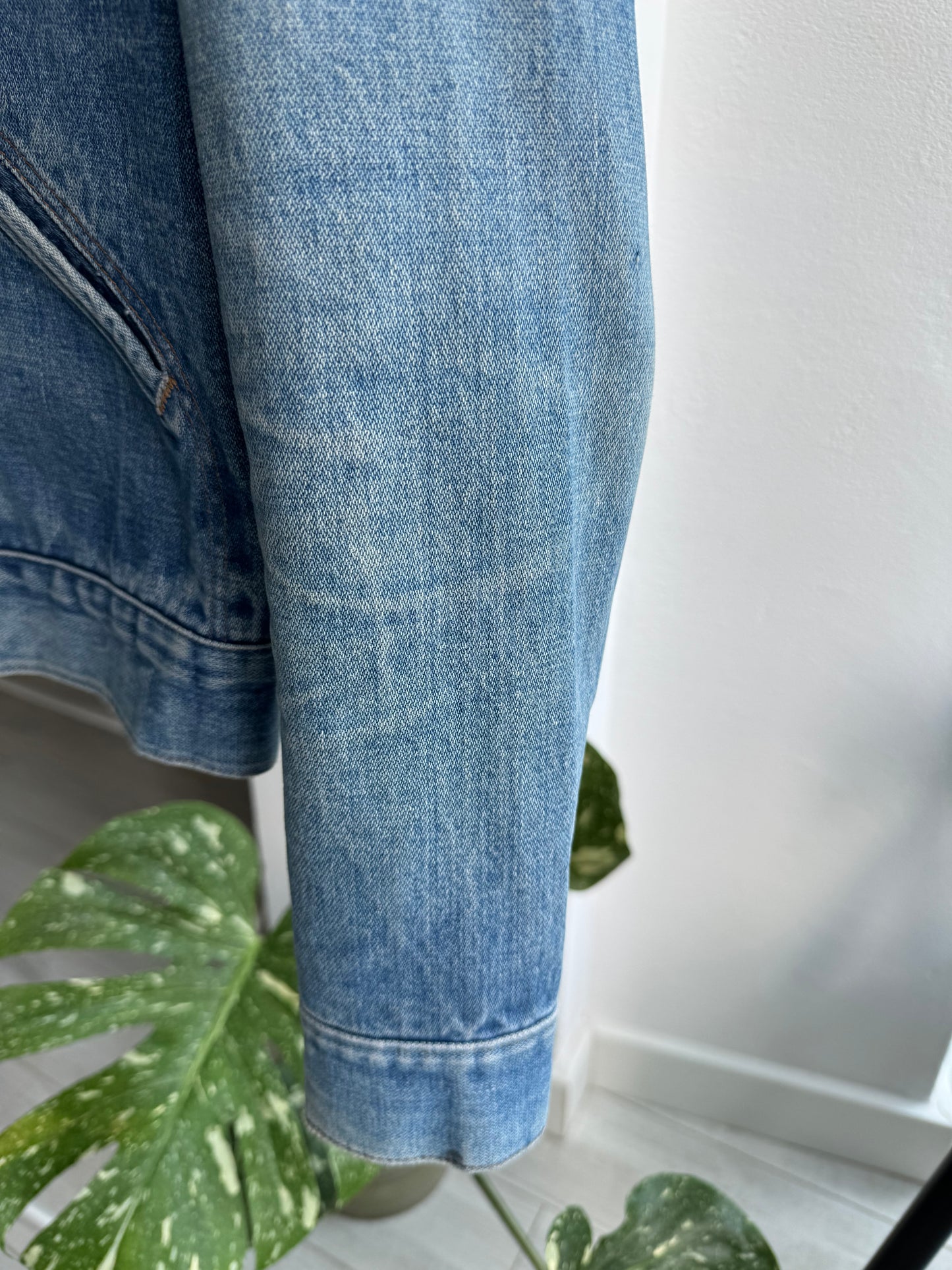 🤠 Vintage Wrangler Geacă Denim Anii '70 – S/M Bărbați