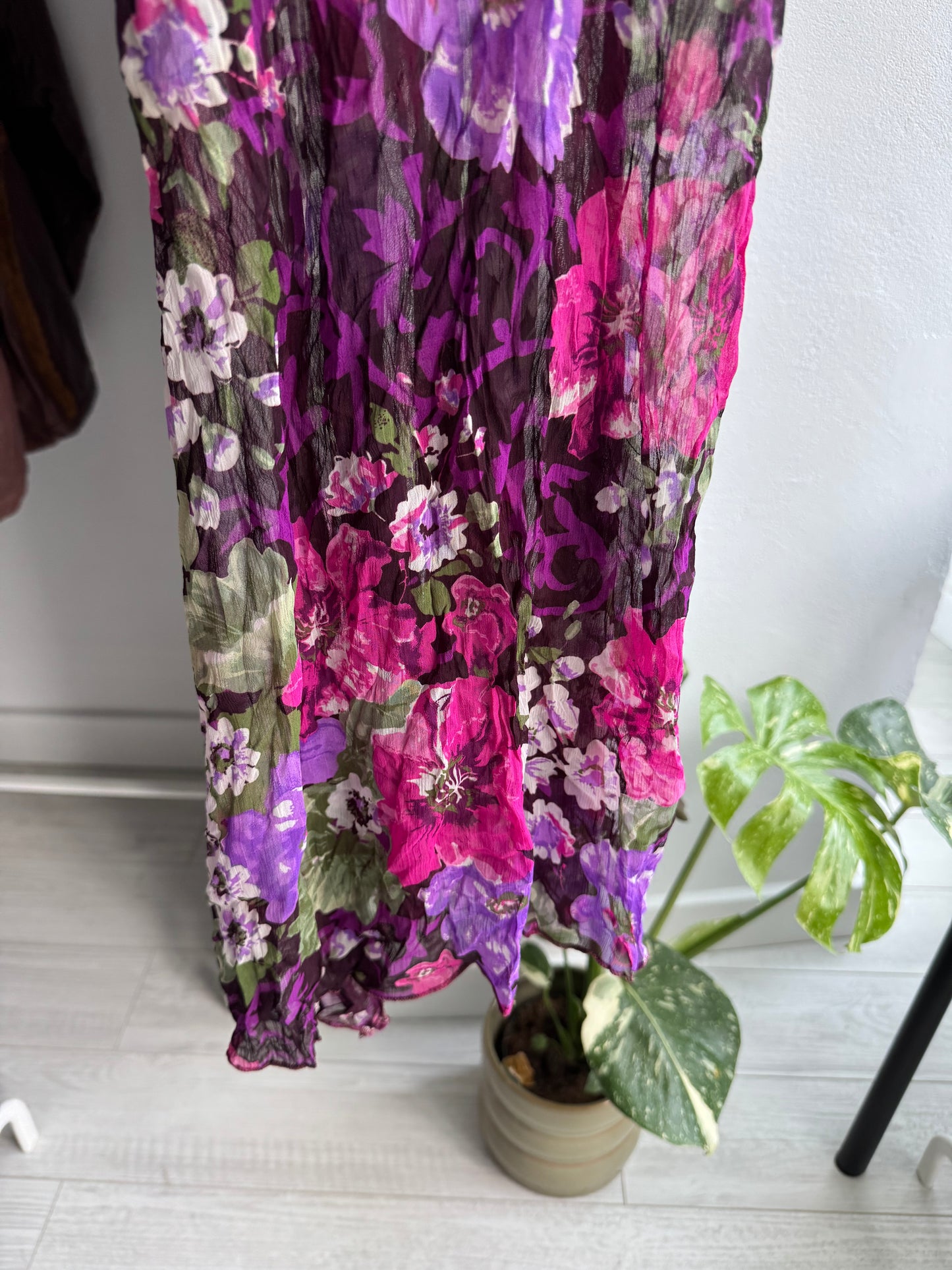 🌷 Top Y2K Floral Mesh – M Damă – Made in Italy