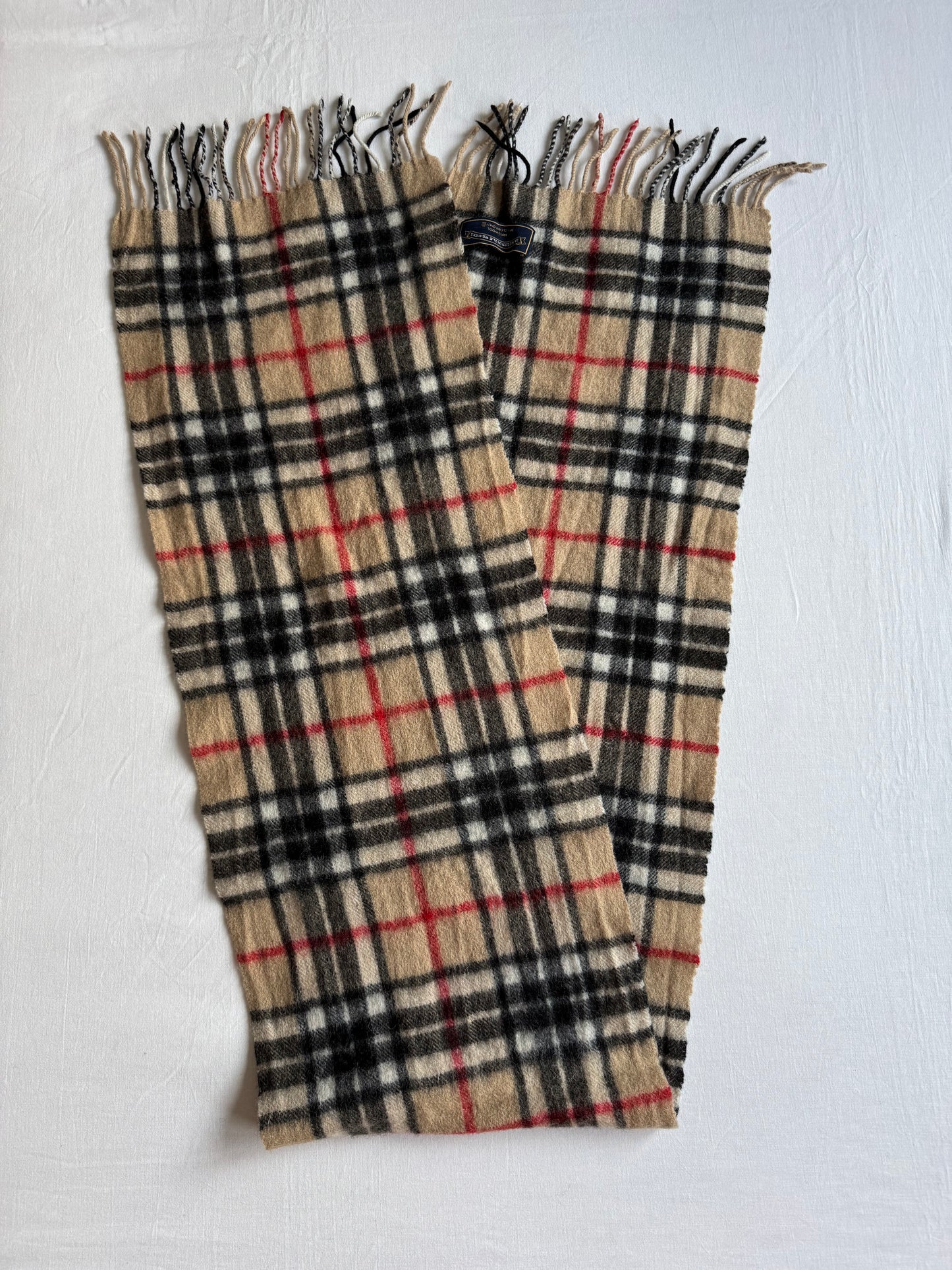 🧣 Fular Vintage Nova Check din Lână – One Size