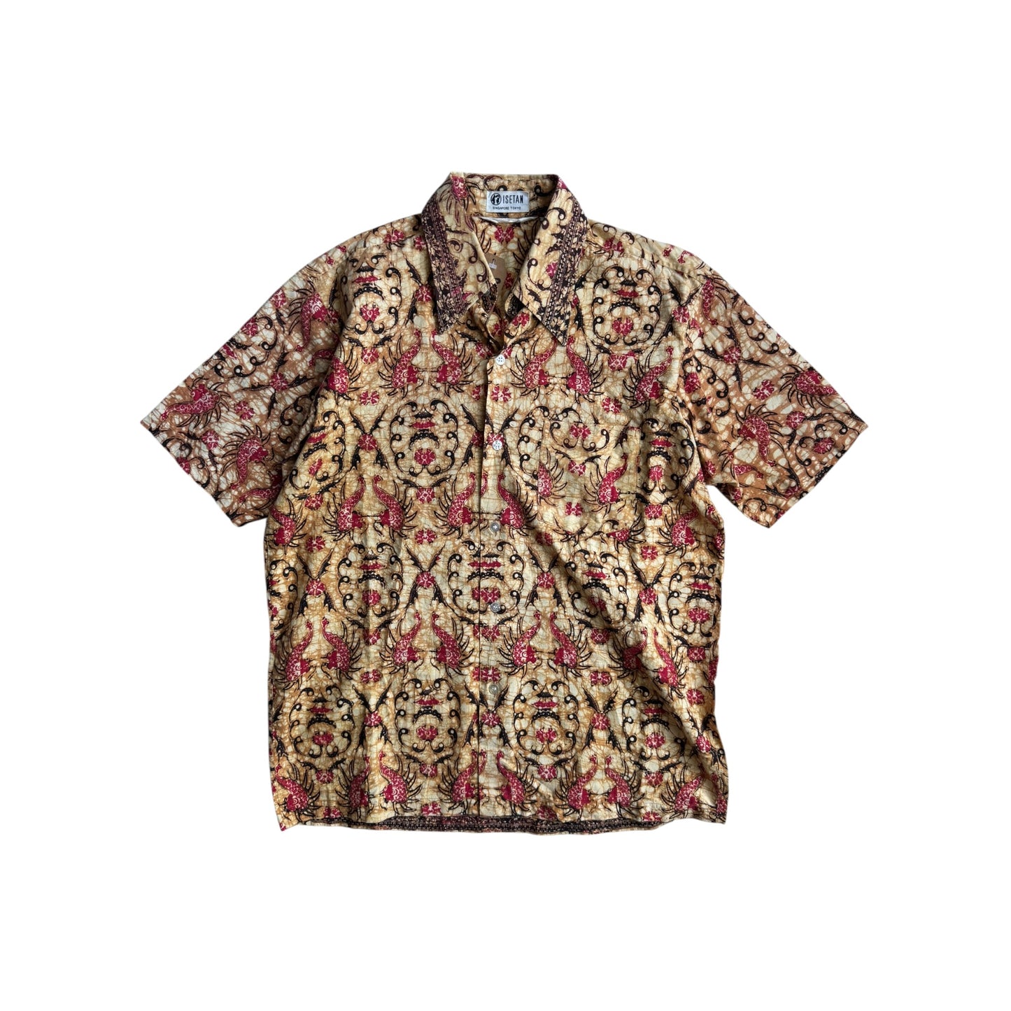 🇯🇵 Cămașă Bumbac Printed Vintage Isetan Japan – S (Oversized)