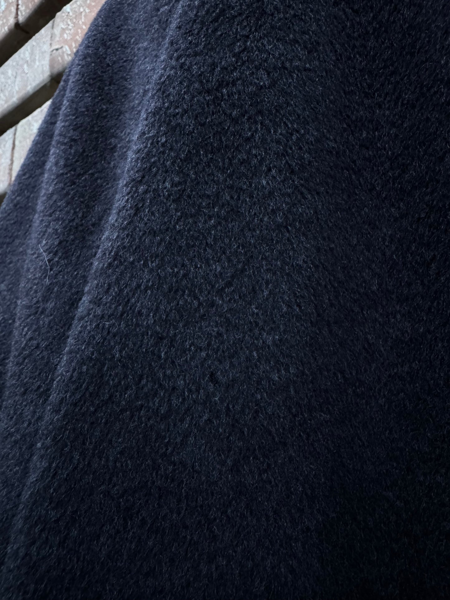 🧥 Palton Vintage Bărbați Gri Închis din Lână, Angora și Cashgora – EU 46 (S / M)