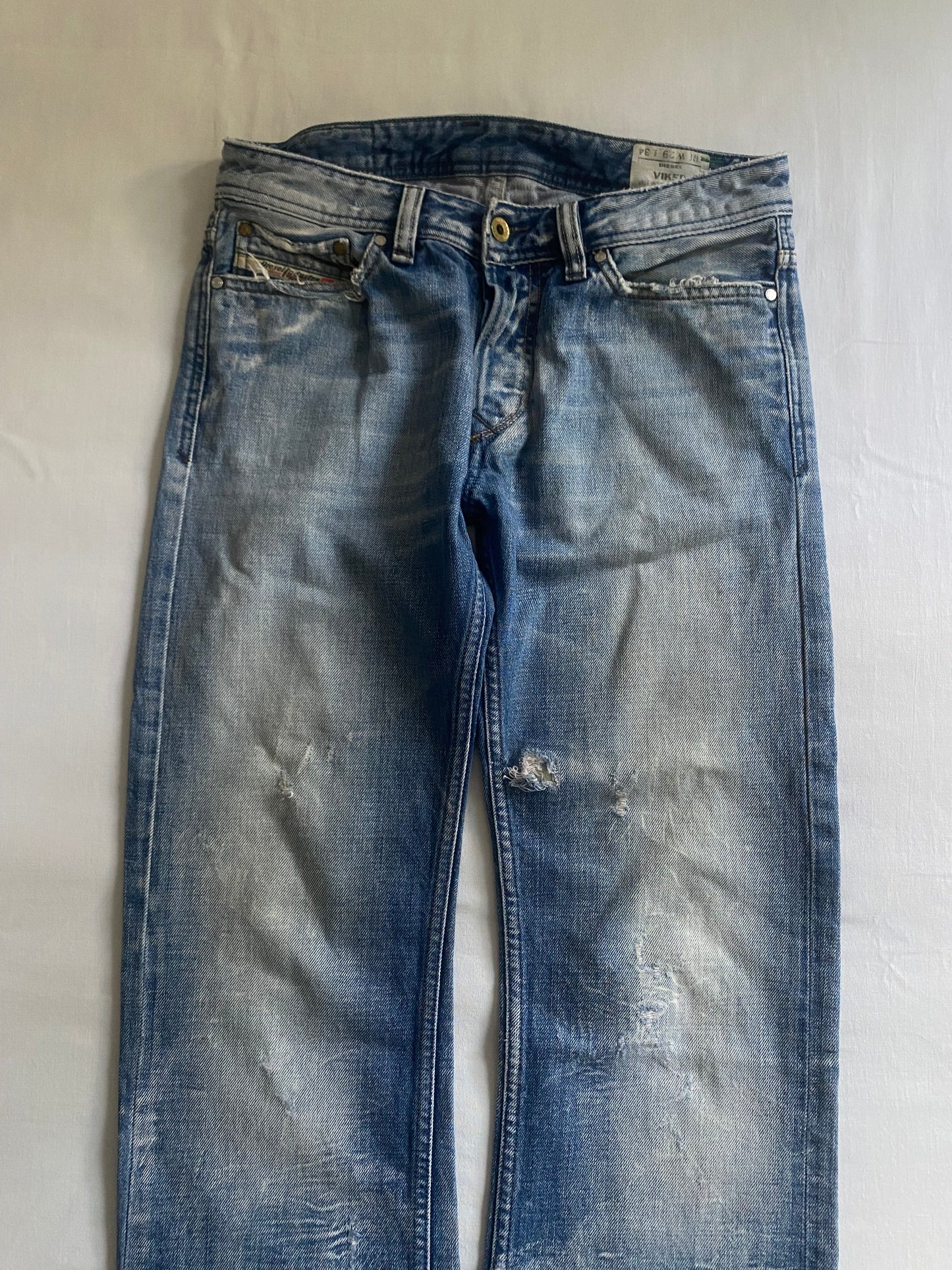 👖 Y2K Diesel Jeans cu broderie pe buzunarele din spate