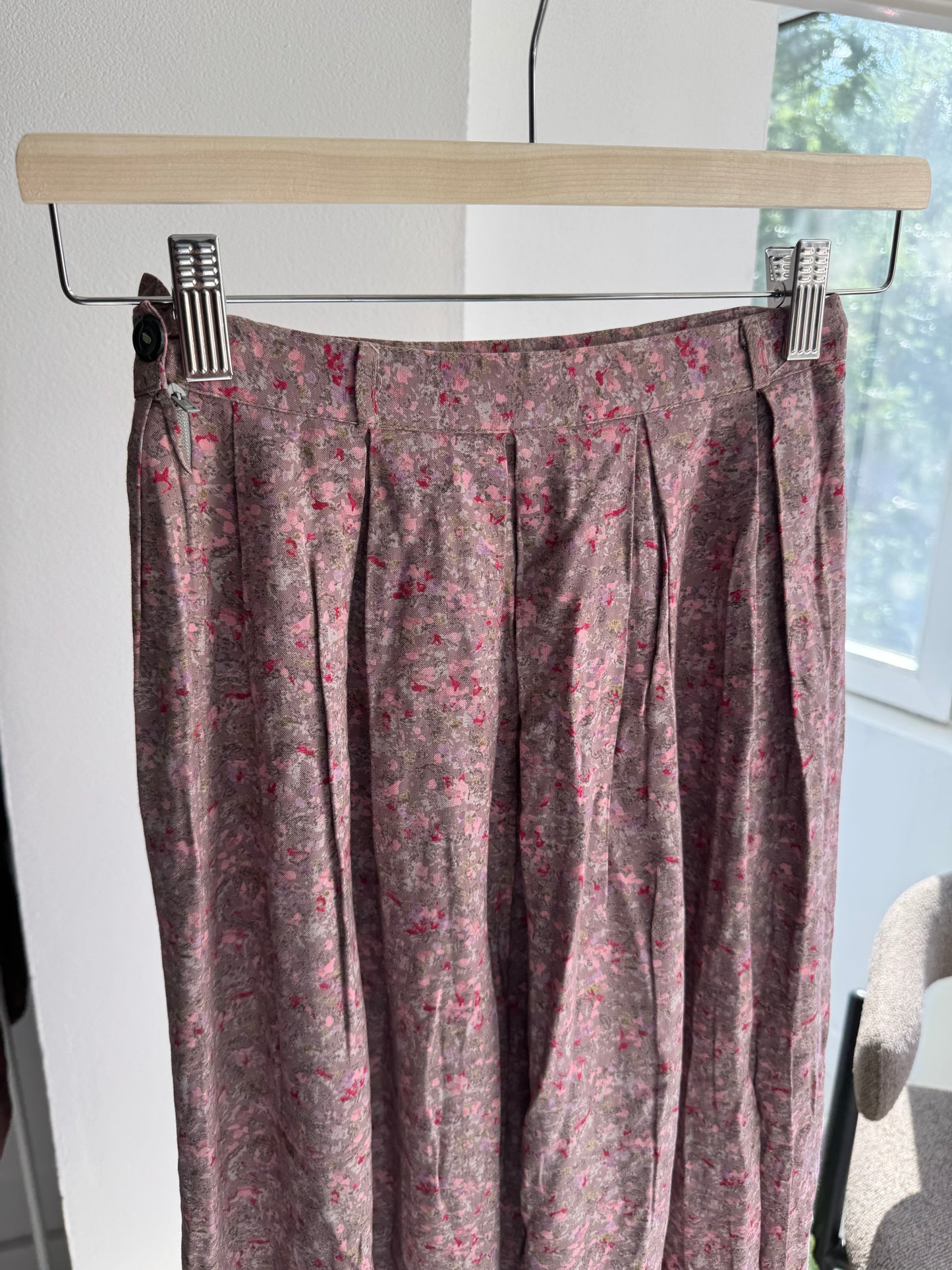 🌸 Fustă Vintage Floral Printed – IT 40 (XS Damă) – Made in Italy