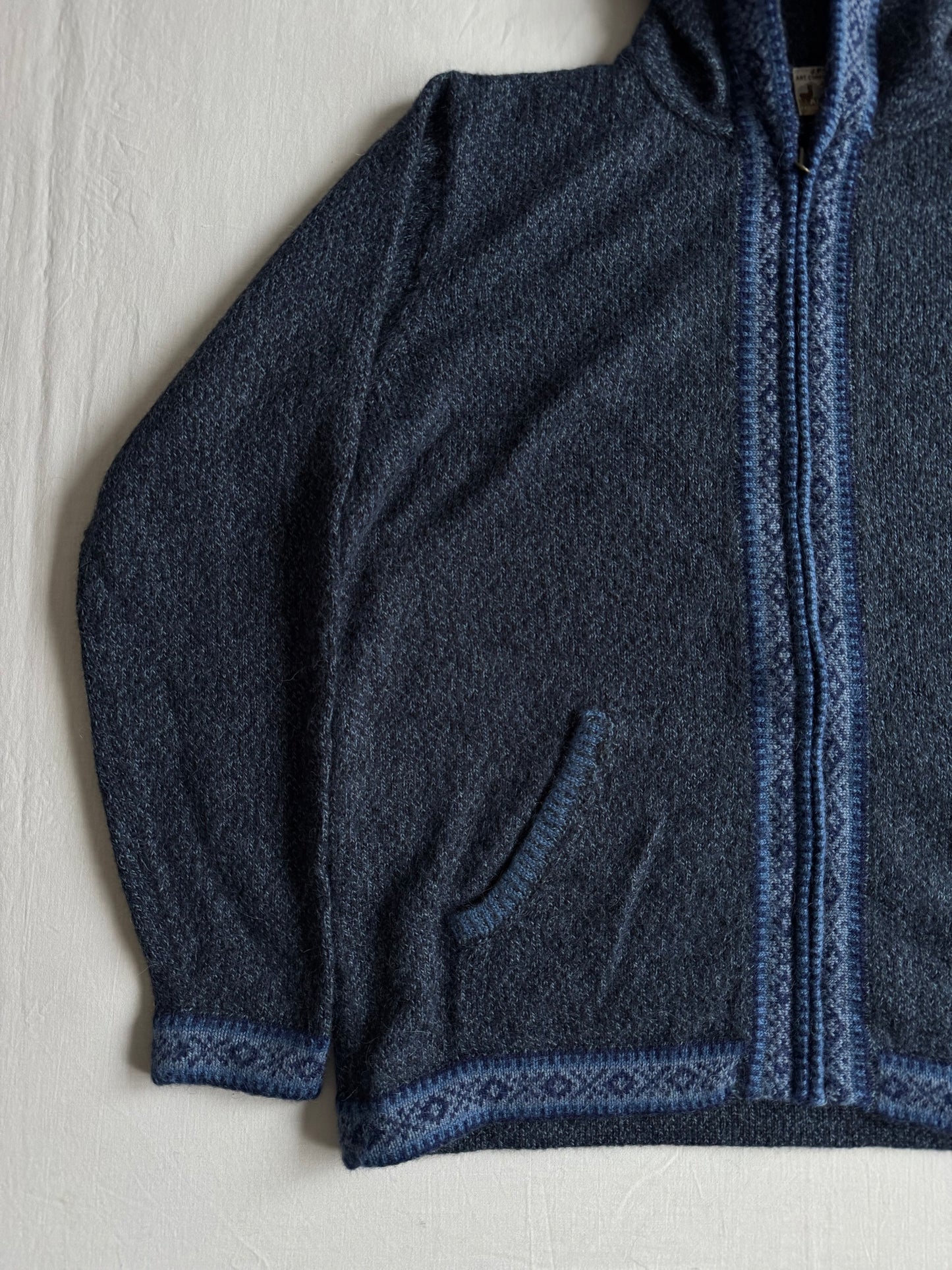 🦙 Hoodie Y2K Damă Light Navy din Alpaca – XL