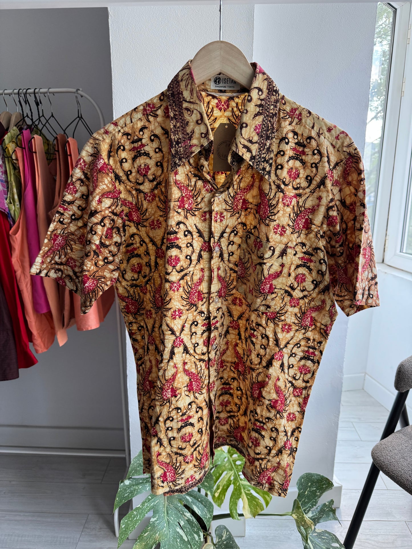 🇯🇵 Cămașă Bumbac Printed Vintage Isetan Japan – S (Oversized)