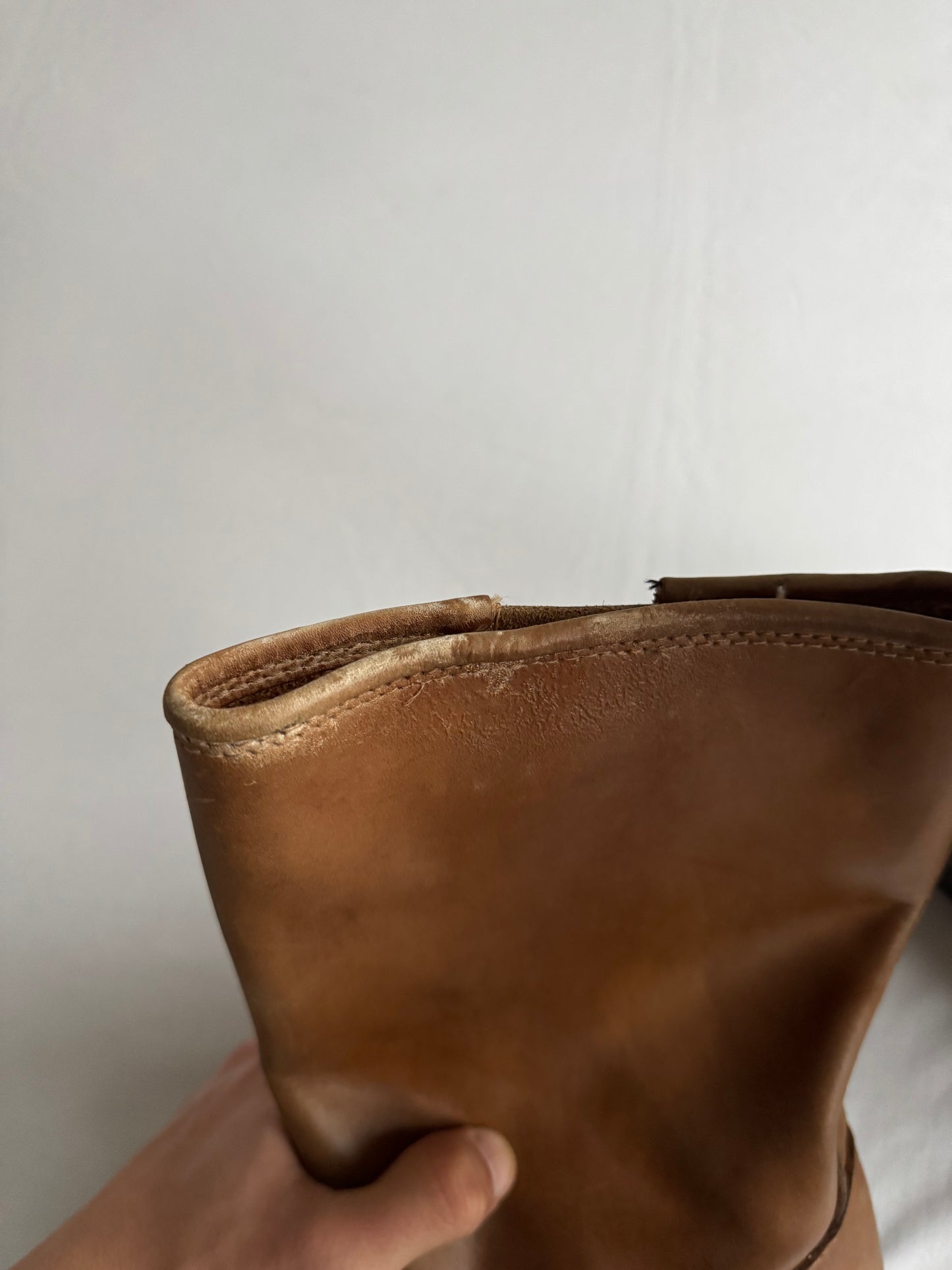 👷‍♂️ Cizme vintage din piele maro tip engineer | mărimea EU 42 (potrivit pentru EU 42.5-43)