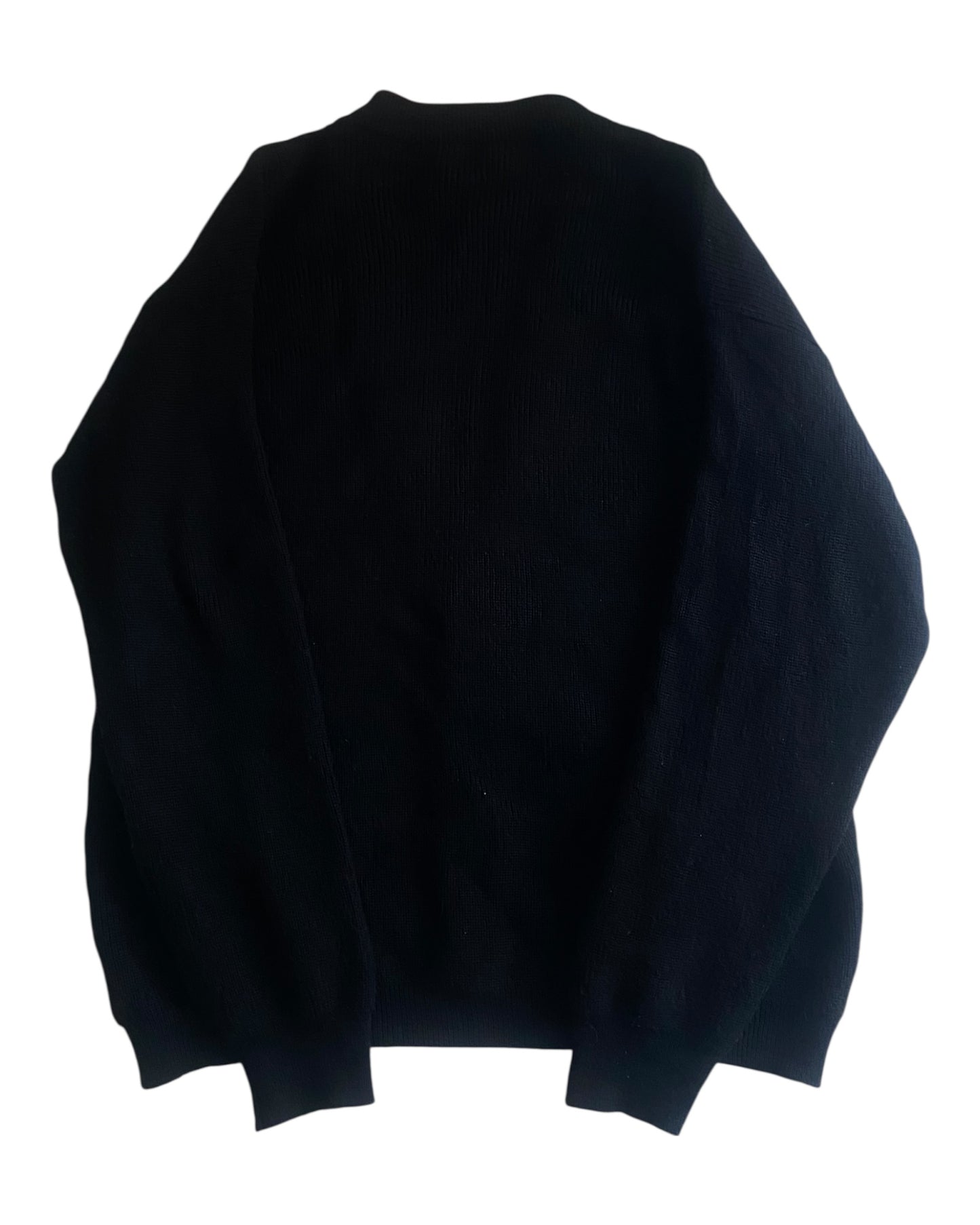 Cardigan Vintage Ferrari – Negru – Lână Virgina & Acril – Made in Italy – Mărime L