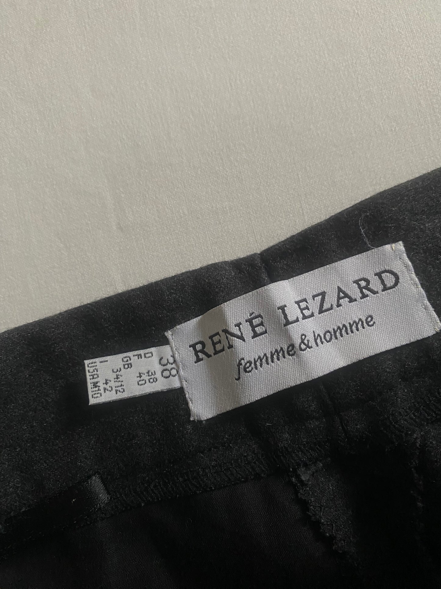 Pantaloni Vintage René Lezard – Lână & Cașmir – Gri – EU 38