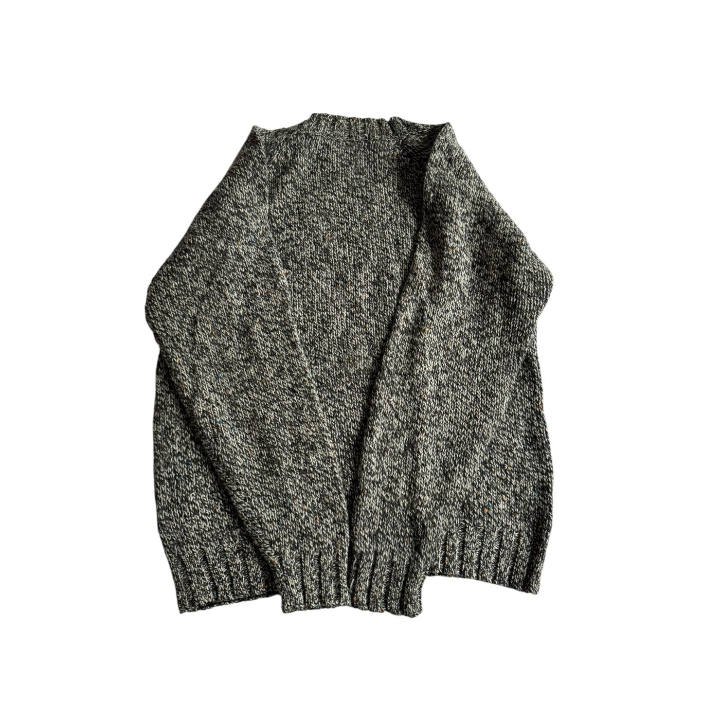 🧶 Pulover Vintage Bărbați Texturat din Lână Virgină – M