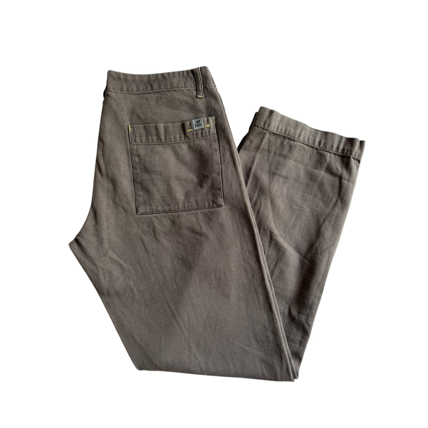 🪖 Y2K Diesel Military Green Field Trousers – Size US 34