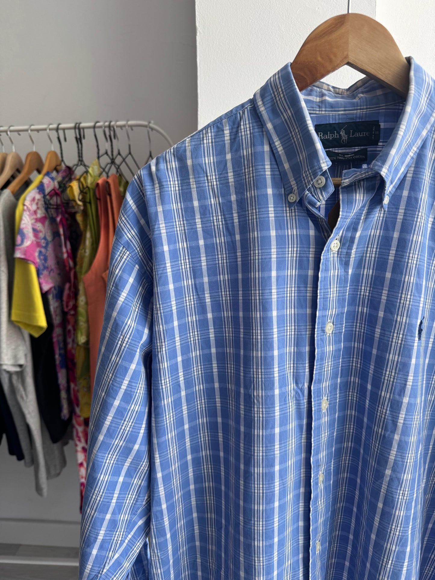 🐴 Cămașă Carouri Polo Ralph Lauren Vintage Relaxed Fit – L Bărbați