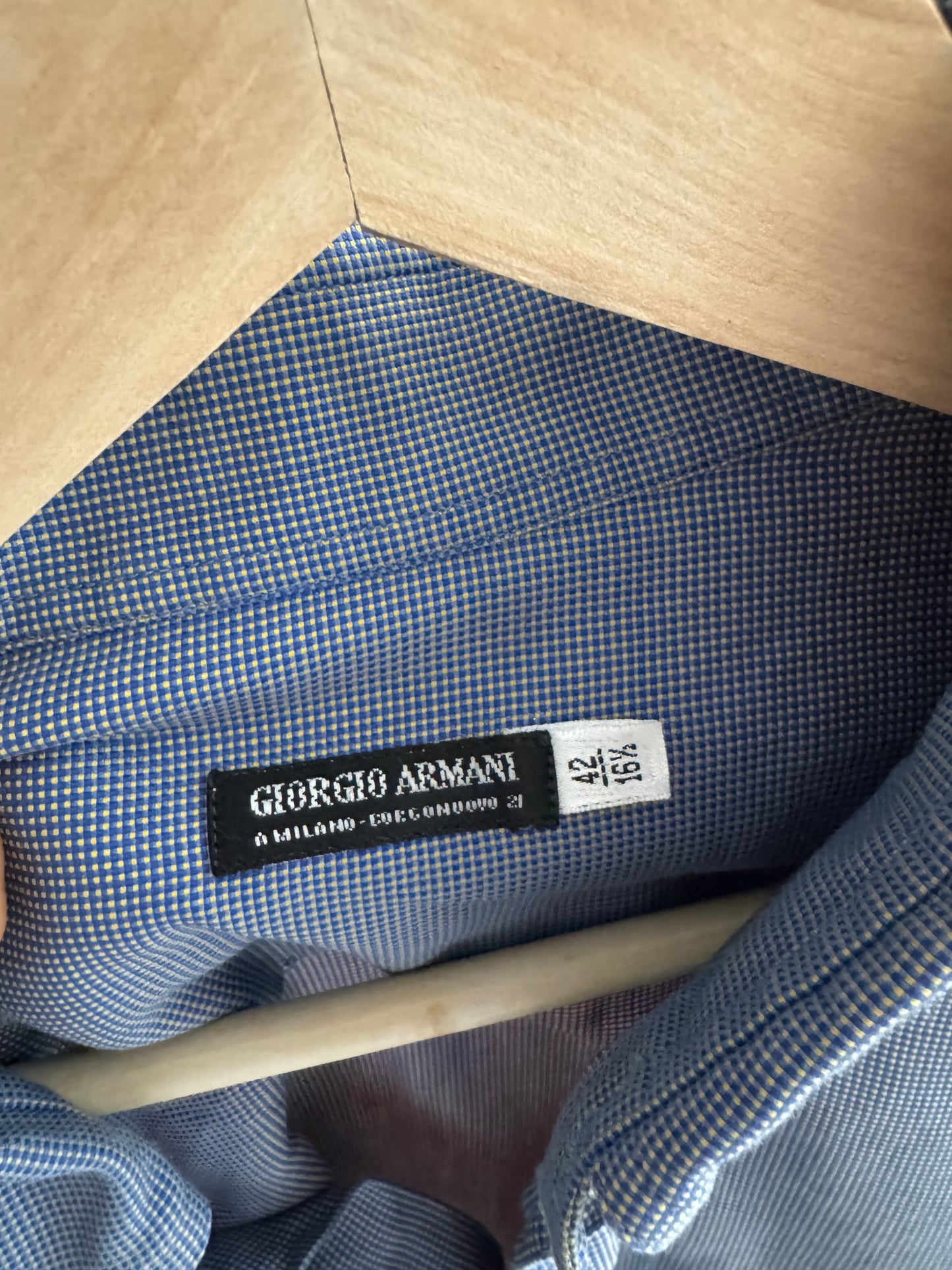 👔 Cămașă Texturată Giorgio Armani Vintage | Made in Italy | Relaxed Fit – L Bărbați