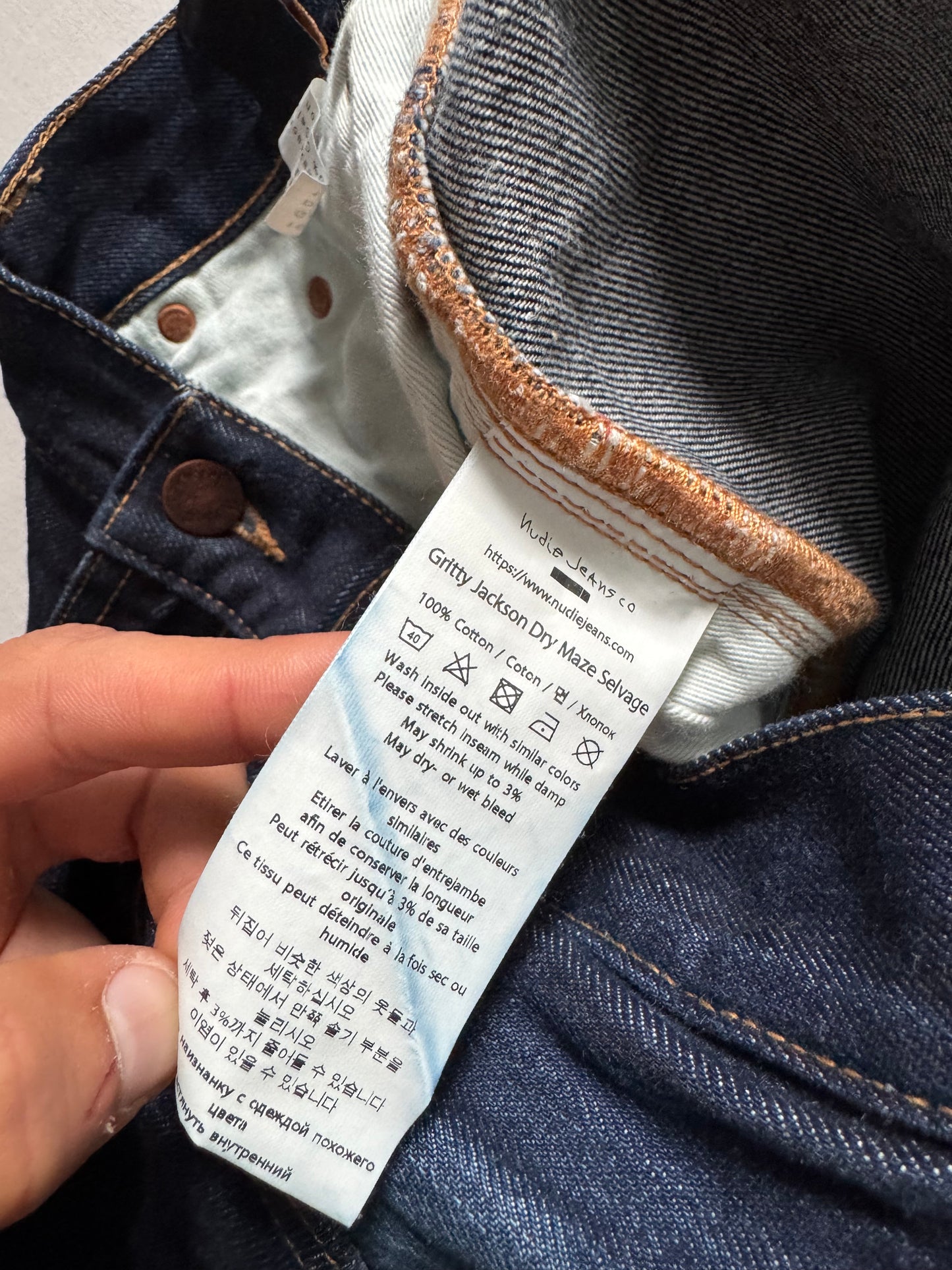 👖 Blugi Nudie Jeans Gritty Jackson Selvedge – Mărime W31 x L34 (Made in Italy)