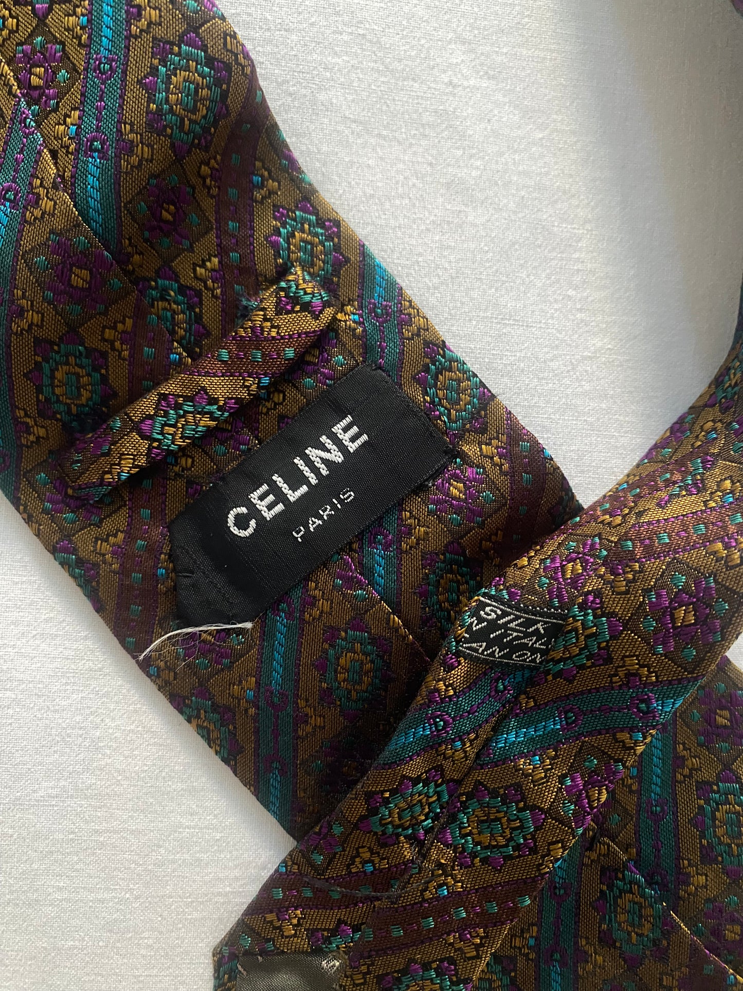 Vintage Celine Printed Tie