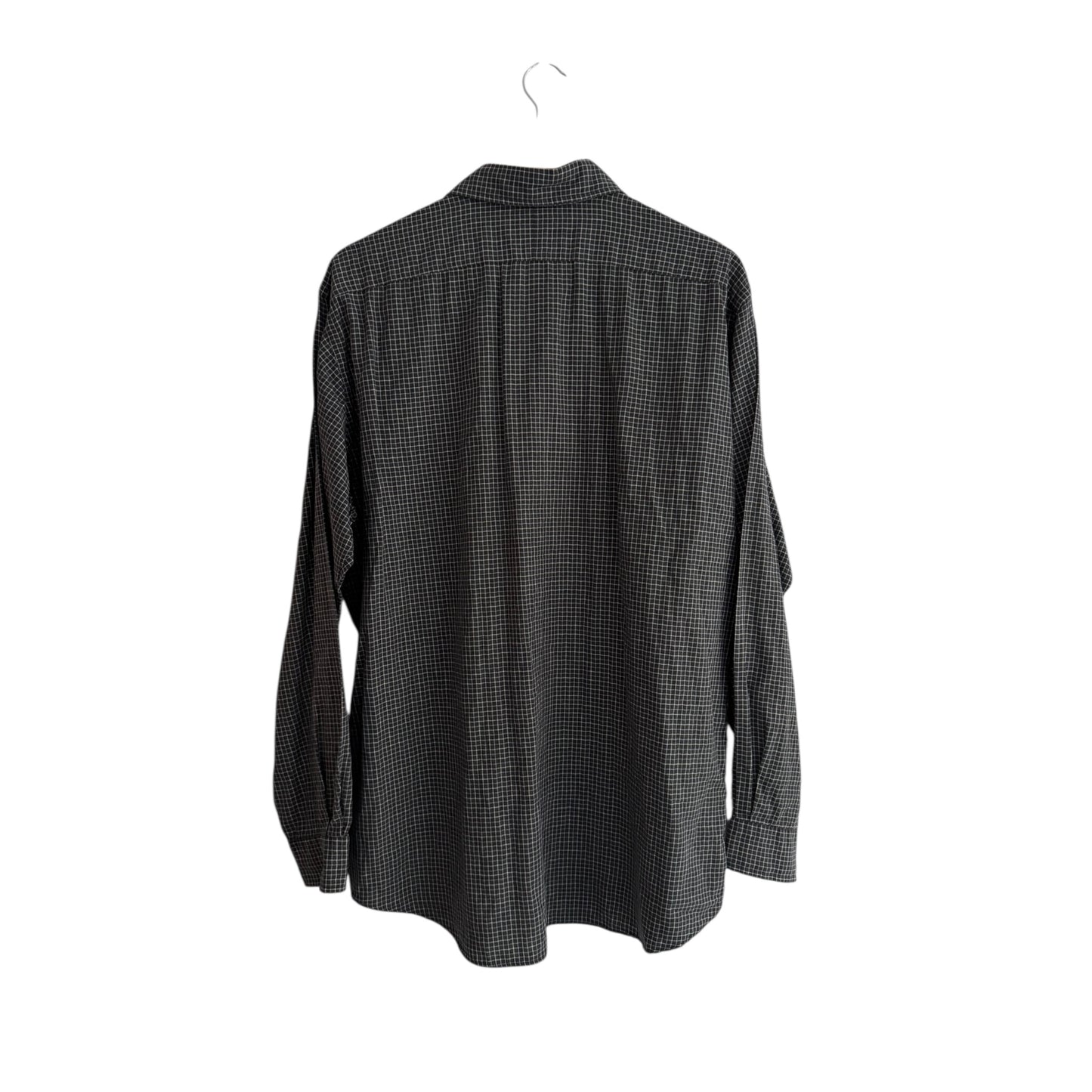 👔 Cămașă vintage Polo by Ralph Lauren Ellington neagră în carouri (Mărime L)