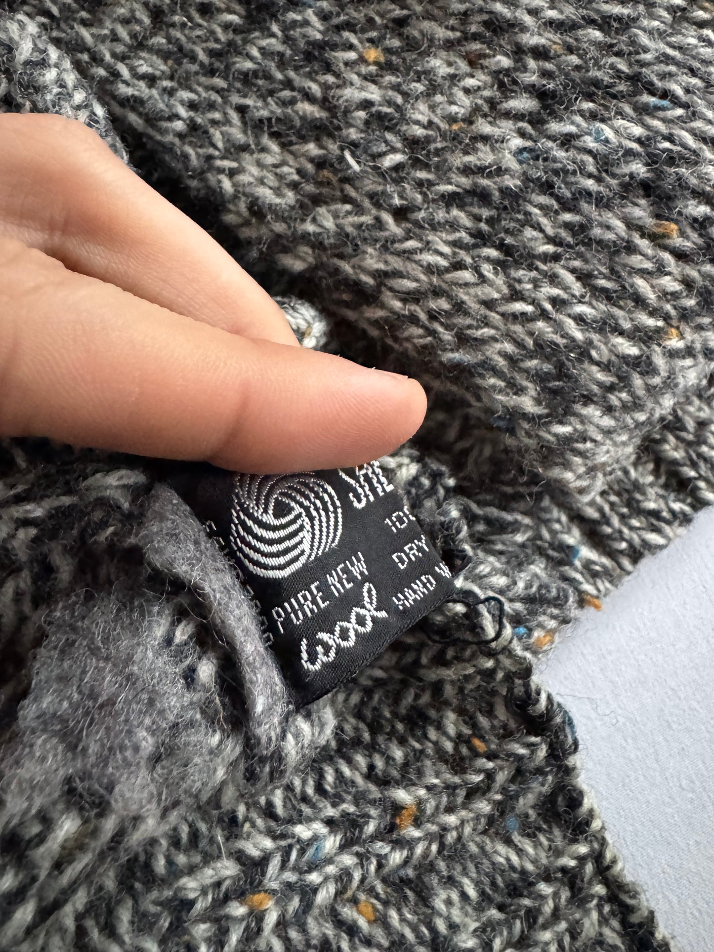 🧶 Pulover Vintage Bărbați Texturat din Lână Virgină – M