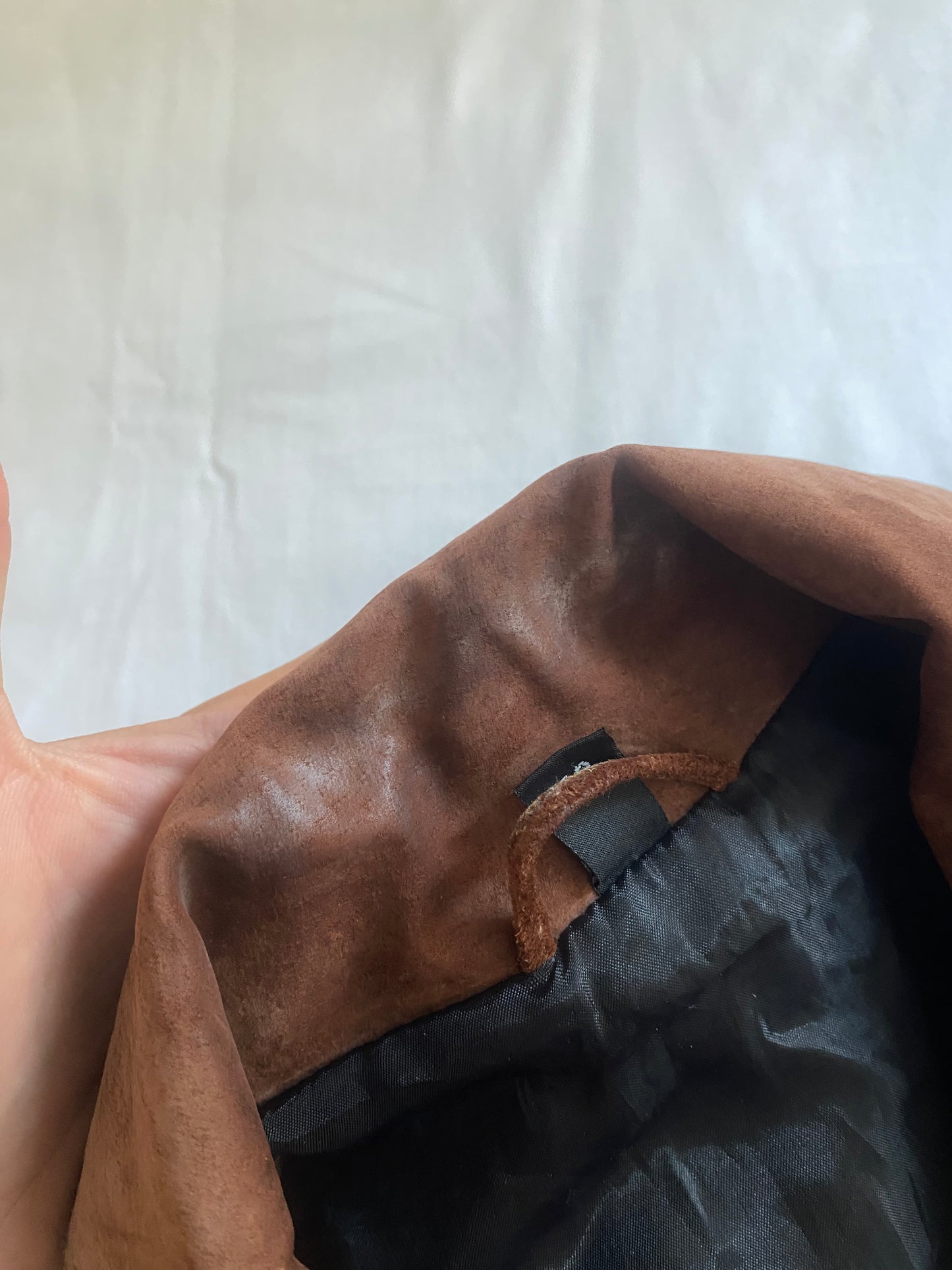 Jachetă Vintage Suede & Denim – Mâneci Detașabile – Mărime 48 (M, Oversized/Boxy Fit)